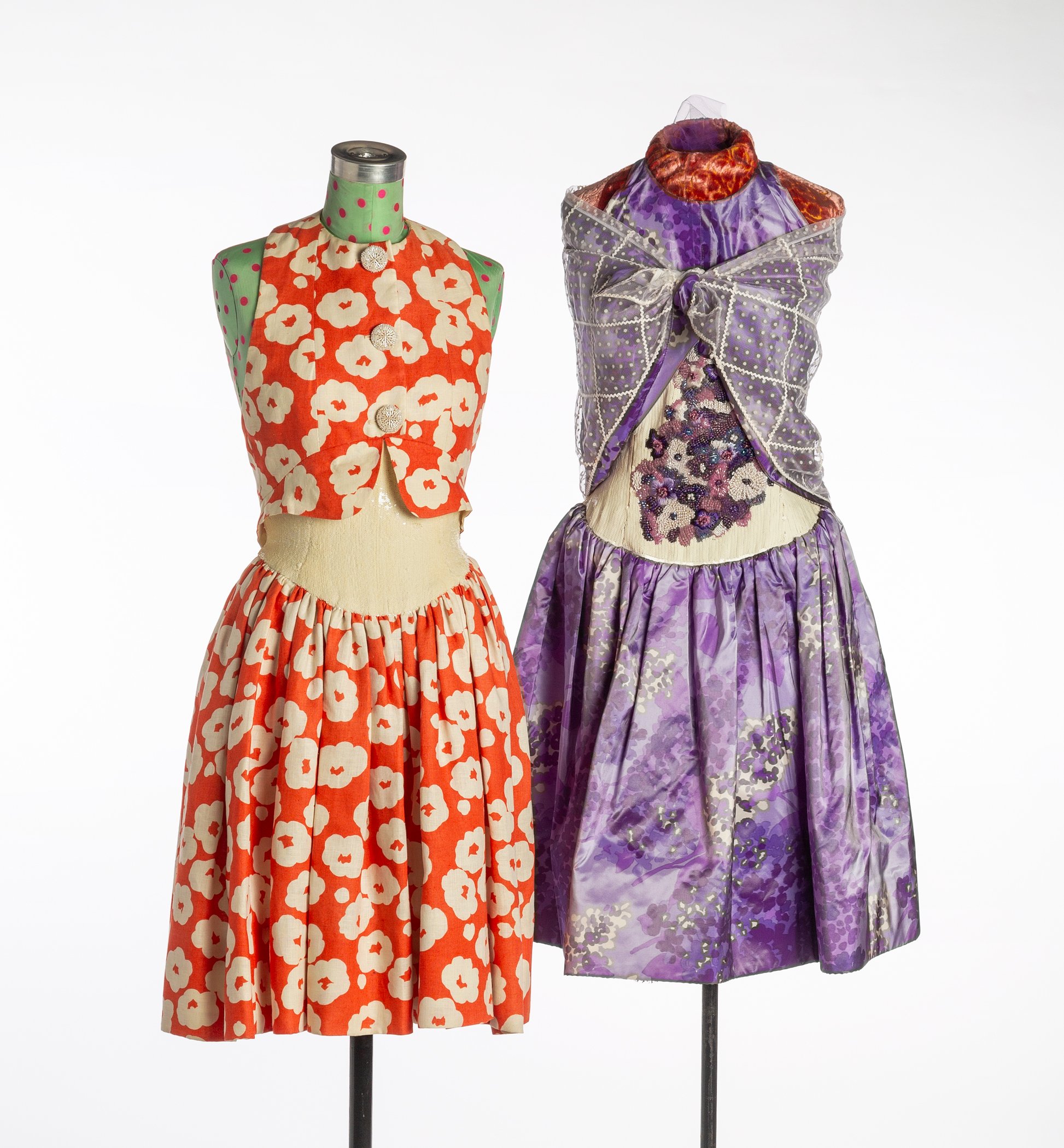 Dresses by Geoffrey Beene, c. 1980s.  LSU Textile &amp; Costume Museum, gift of Sylvia Karasu, M.D.
