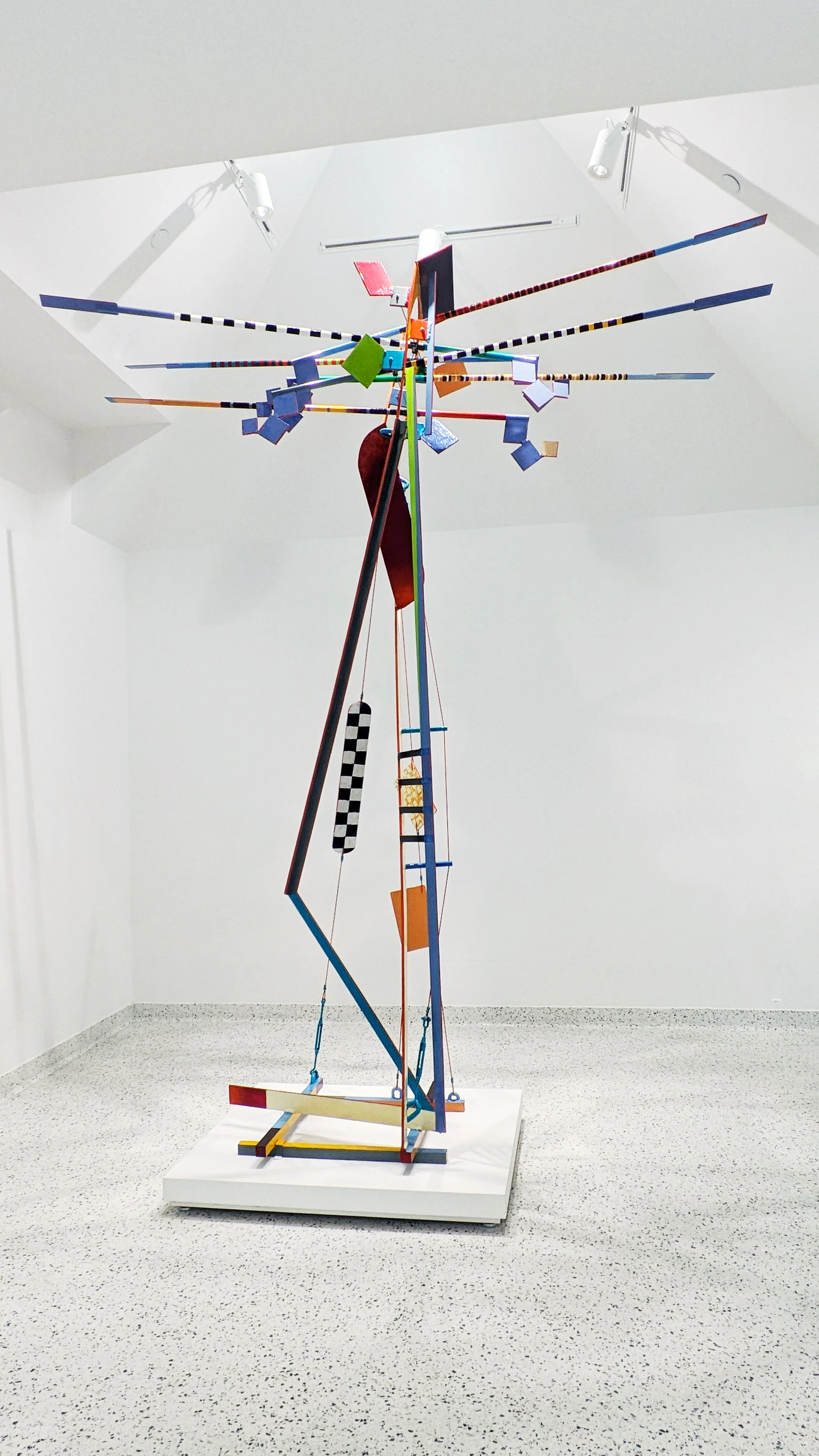 John T. Scott, Don Quixote: Urban Windmill , 1998. Painted steel. Collection of The Helis Foundation John Scott Center.