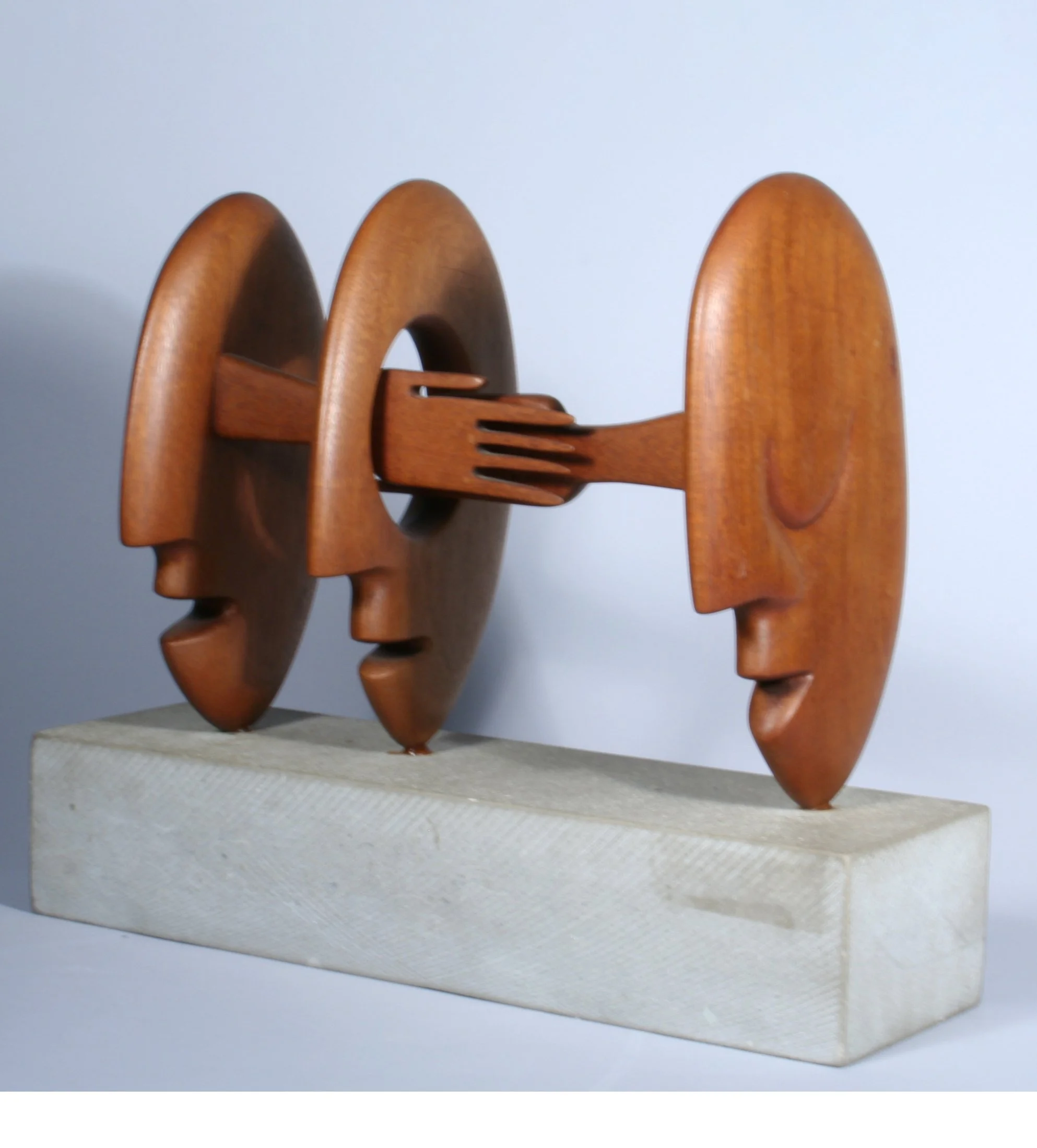 Frank Hayden, Untitled , 1981. Mahogany on a stone base. Collection of the Louisiana Art & Science Museum, Baton Rouge