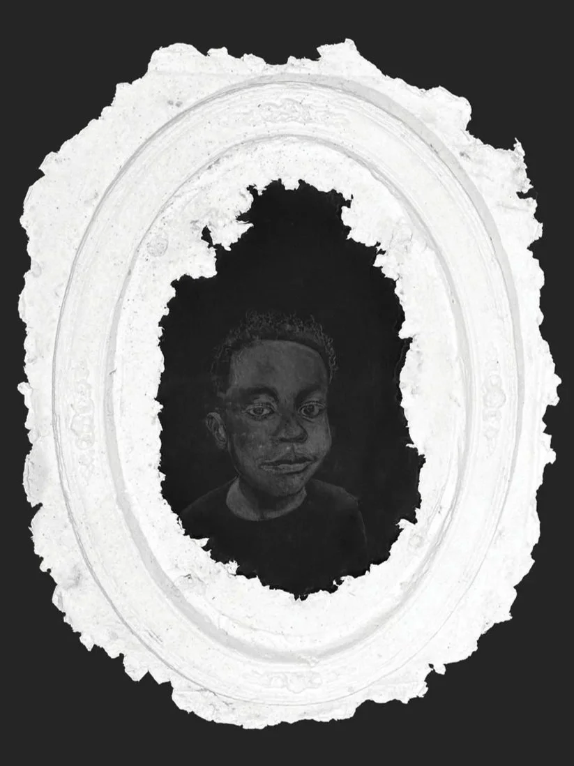  Ron Bechet,  Brandon  from the  Black Mirror  series, 2022. Mixed media with handmade paper pulp. Courtesy of the artist. 
