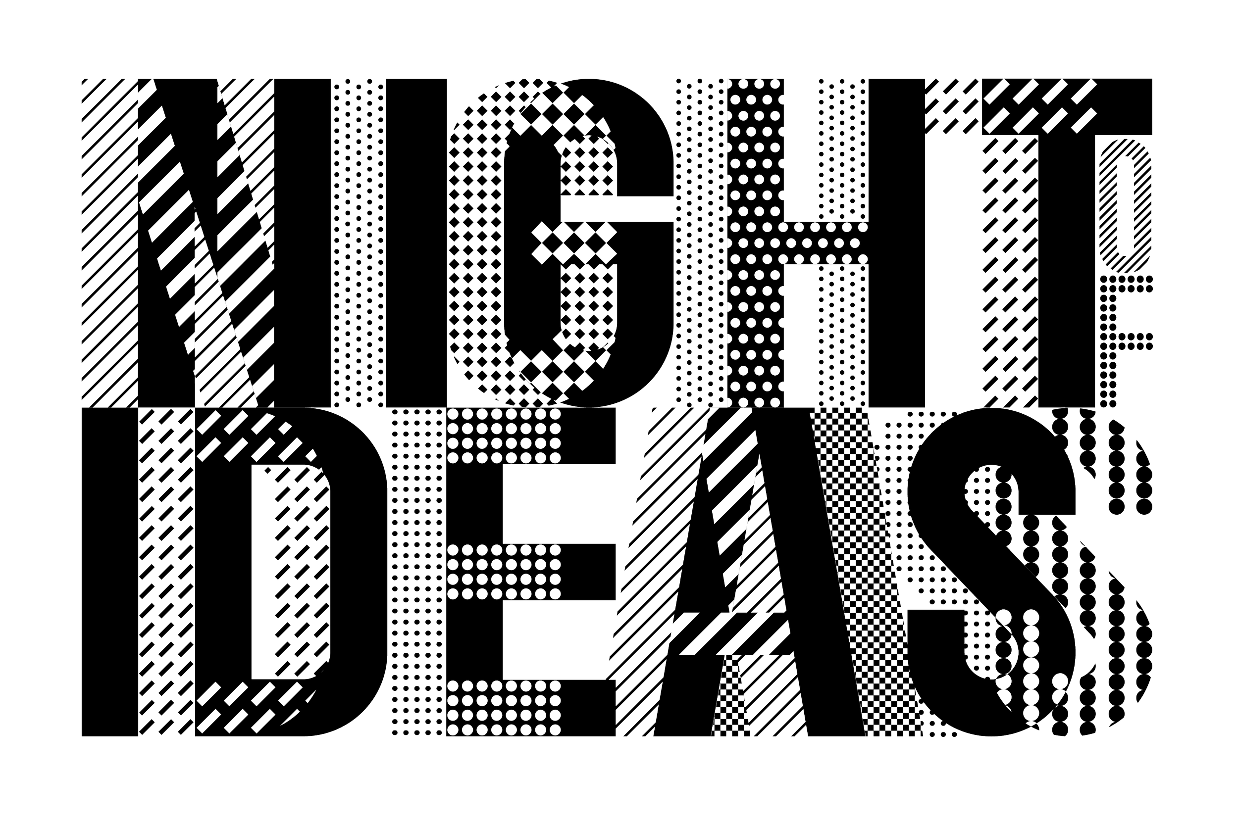 Night of Ideas black and white logotype