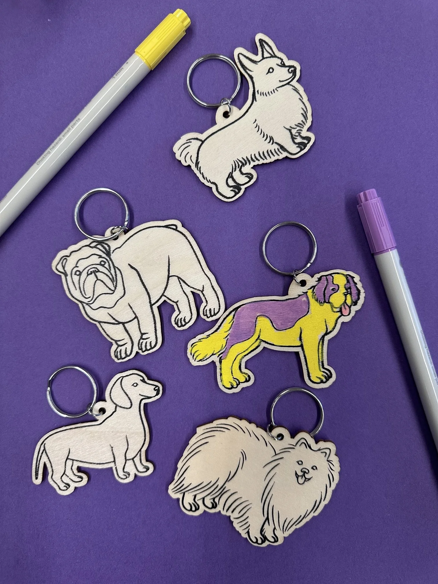 Dog keychain activity for Free First Sunday.