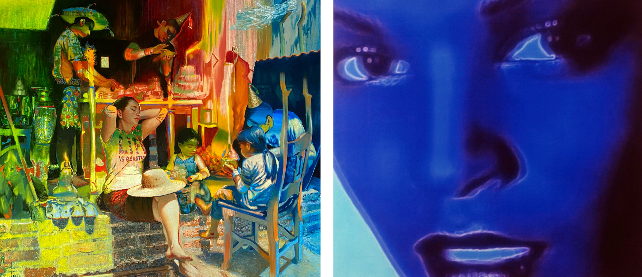 Painting by Edgar Cano and photograph by Amalia Amaki.