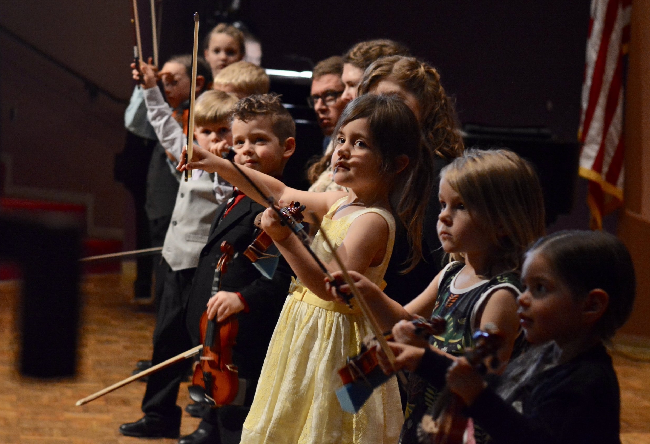 Suzuki violin students in concert. 2018 Photo credit: KaiPing Albright