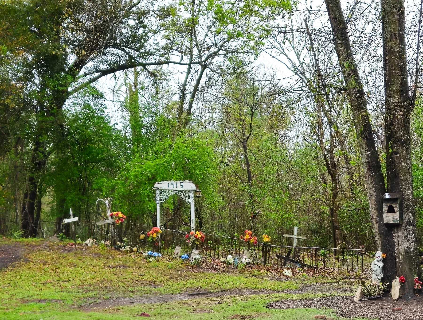  A 1915 cemetery along the Creole Swamp