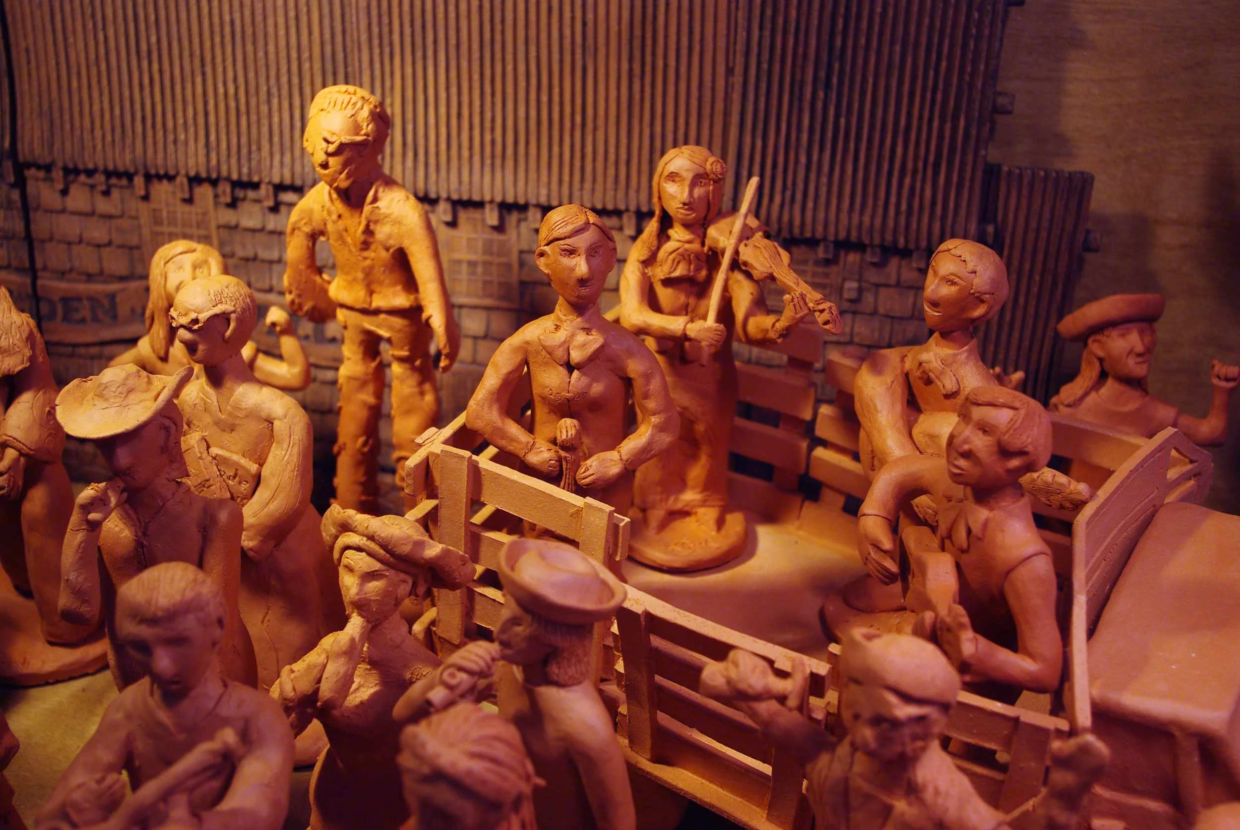 Detail showing the Wenatchee Mariachi band riding in the back of a truck.