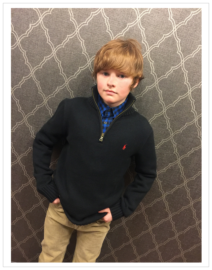 Hugo's prep school interview clothes `~ iPhone picture by the Cinemascapist