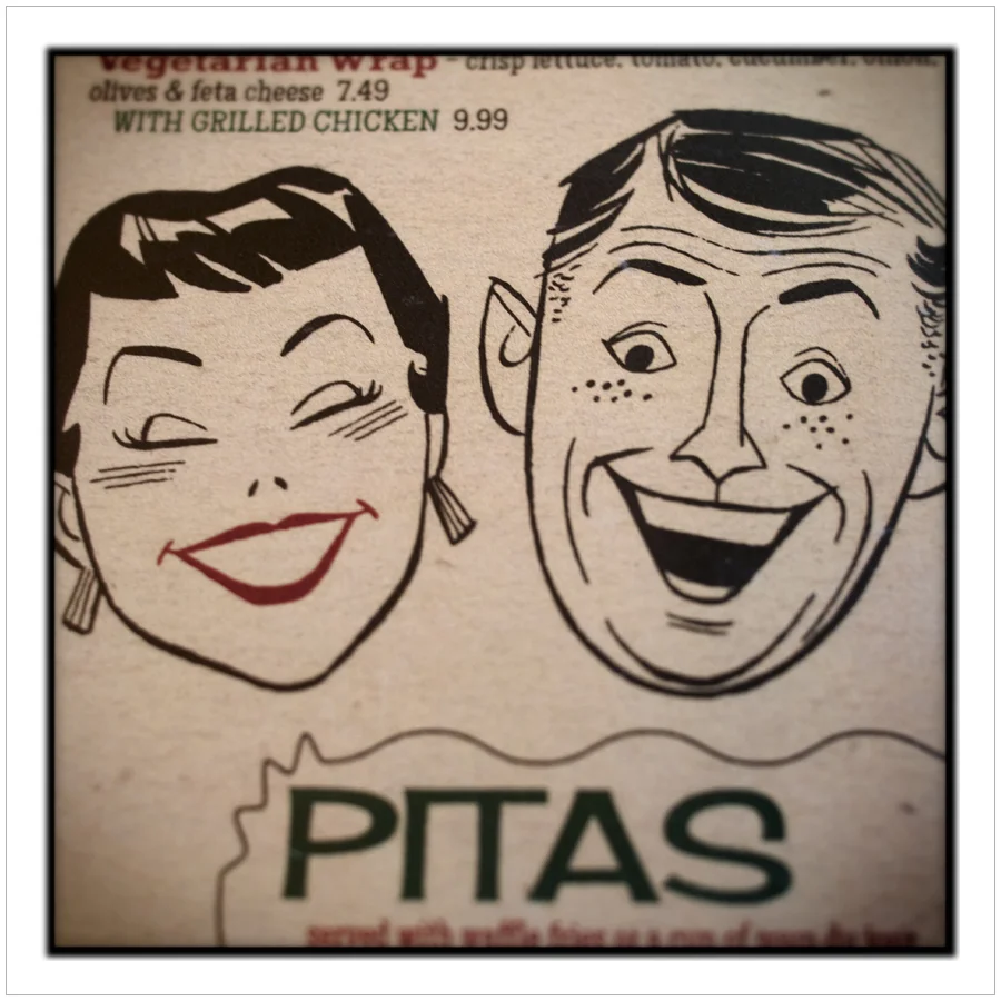 who doesn't love pitas ? ~ Highland Park Diner menu - Rochester, NY (embiggenable)
