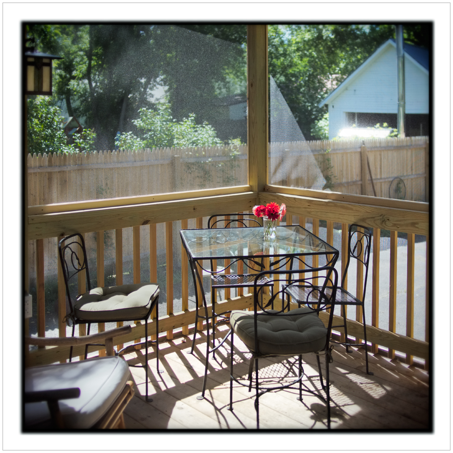 back porch mid-AM light ~ Au Sable forks, NY - in the Adirondack PARK (embiggenable)