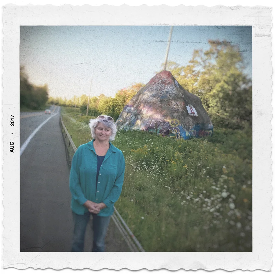 painted roadside erratic