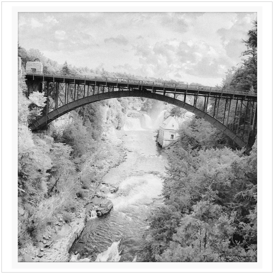 Au Sable Chasm bridge ~ in the Adirondack PARK (embiggenable) • iPhone