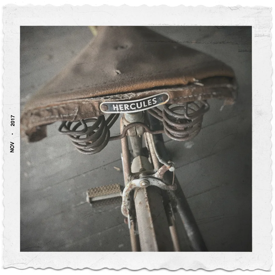 vintage Hercules Tourist bicycle ( from England ) ~ in the Adirondack PARK (embiggenable) • µ4/3