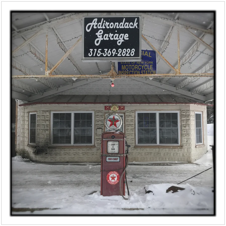 Adirondack Garage ~ Old Forge, NY - in the Adirondack Park (embiggenable) • iPhone
