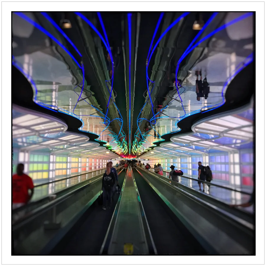 moving walkway ~ O'Hare Intl. Airport Chicago, Ill. • (embiggenable) • iPhone