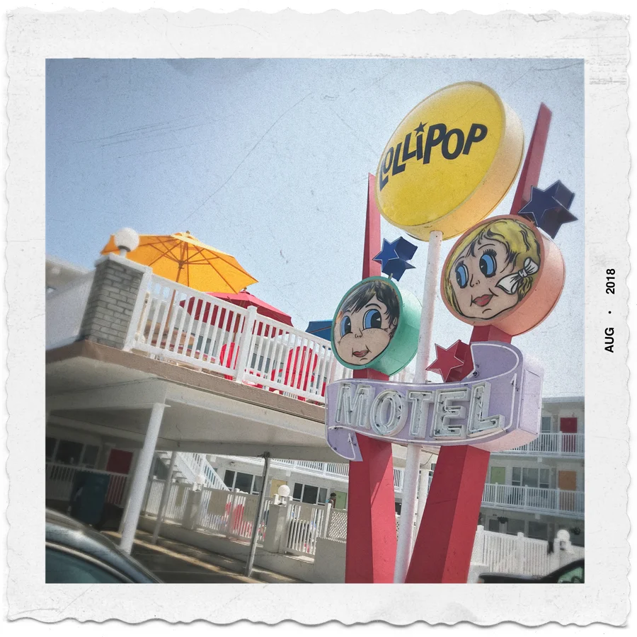 Lollipop Motel v. The New Snapshot ~ Wildwood, SouthJersey Shore (embiggenable) • iPhone