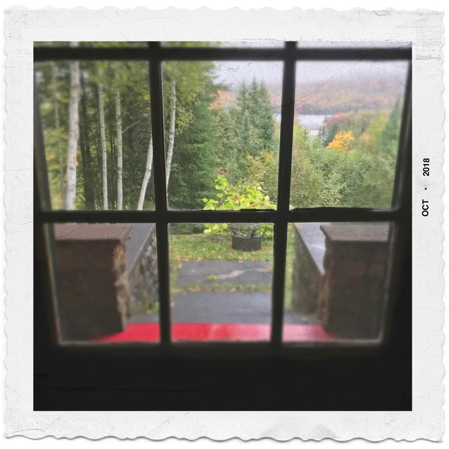 door window ~ Rist Camp / Adirondack PARK - (embiggenable) • iPhone