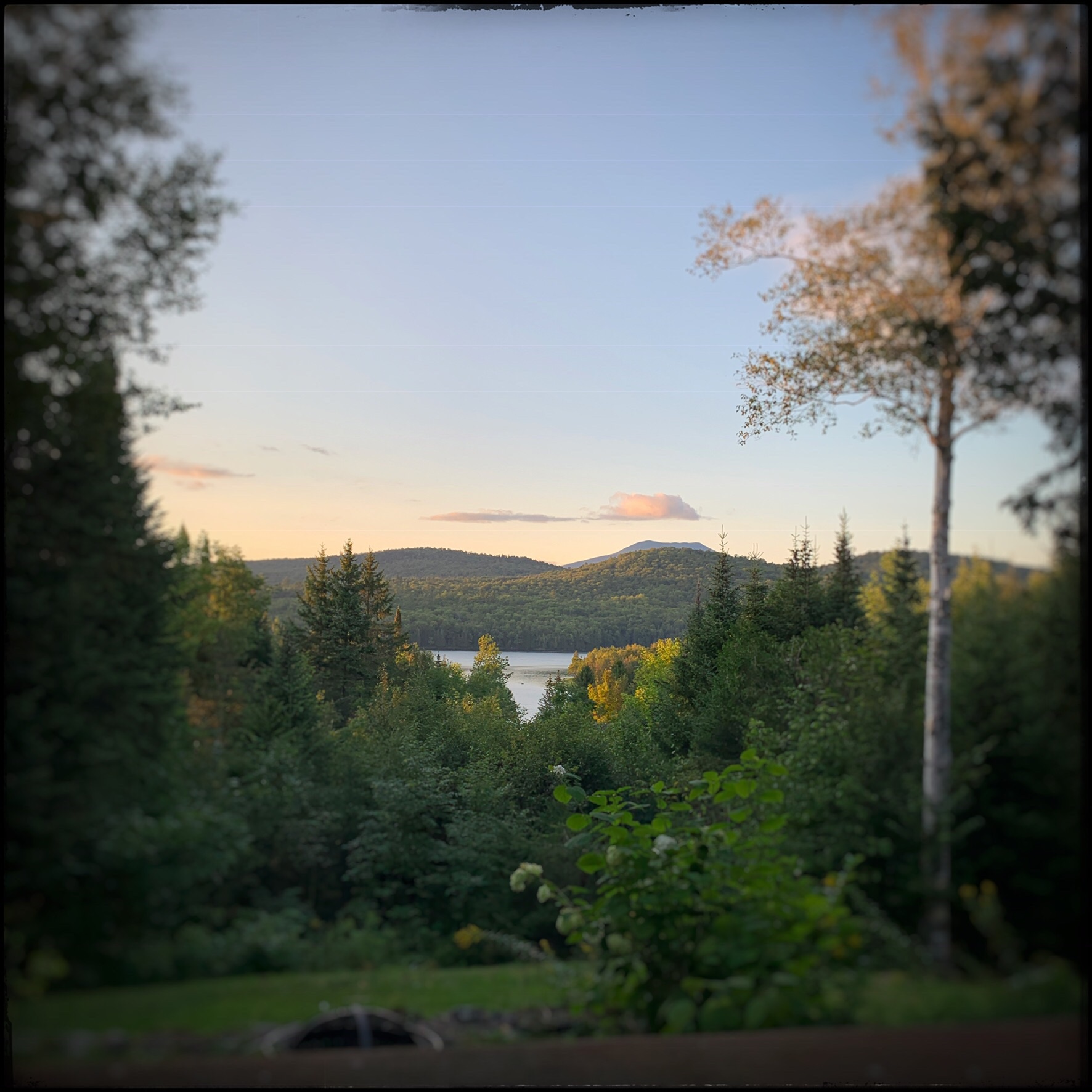 View from the porch ~ Newcomb, NY / in the Adirondack PARK (embiggenable) • iPhone
