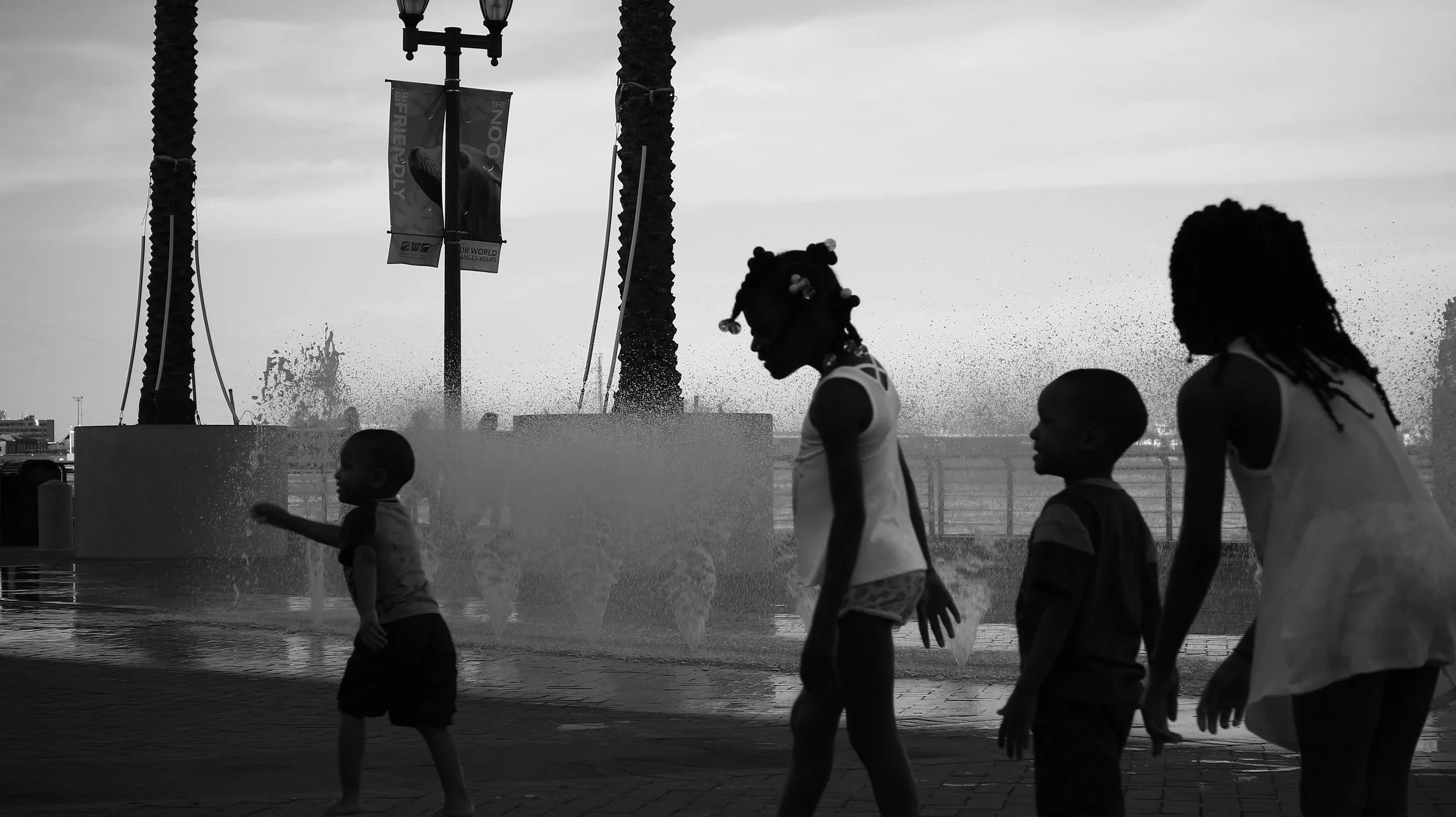 Fountains on the Mississippi River - New Orleans