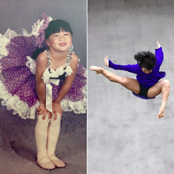 Photo of Julie Ann Minaai as a young ballerina and modern dancer.