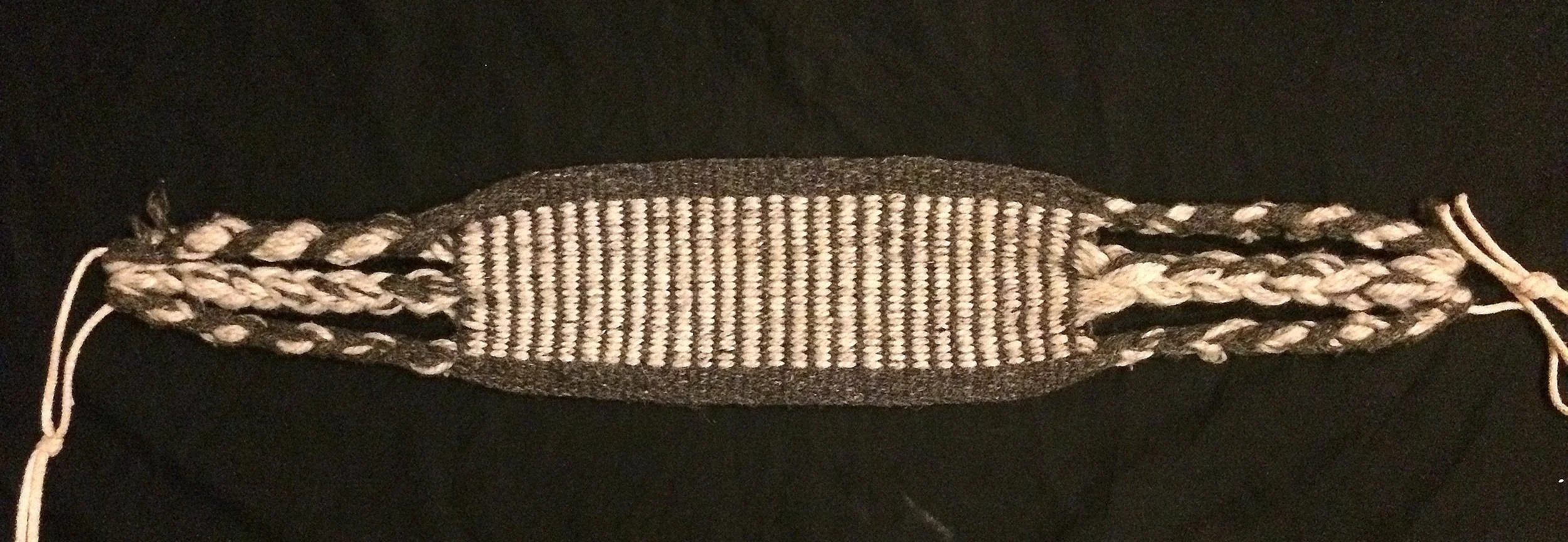A handwoven backstrap. This is the first project in “A Loom Made of Sticks: An Online Class in Backstrap Weaving.”
