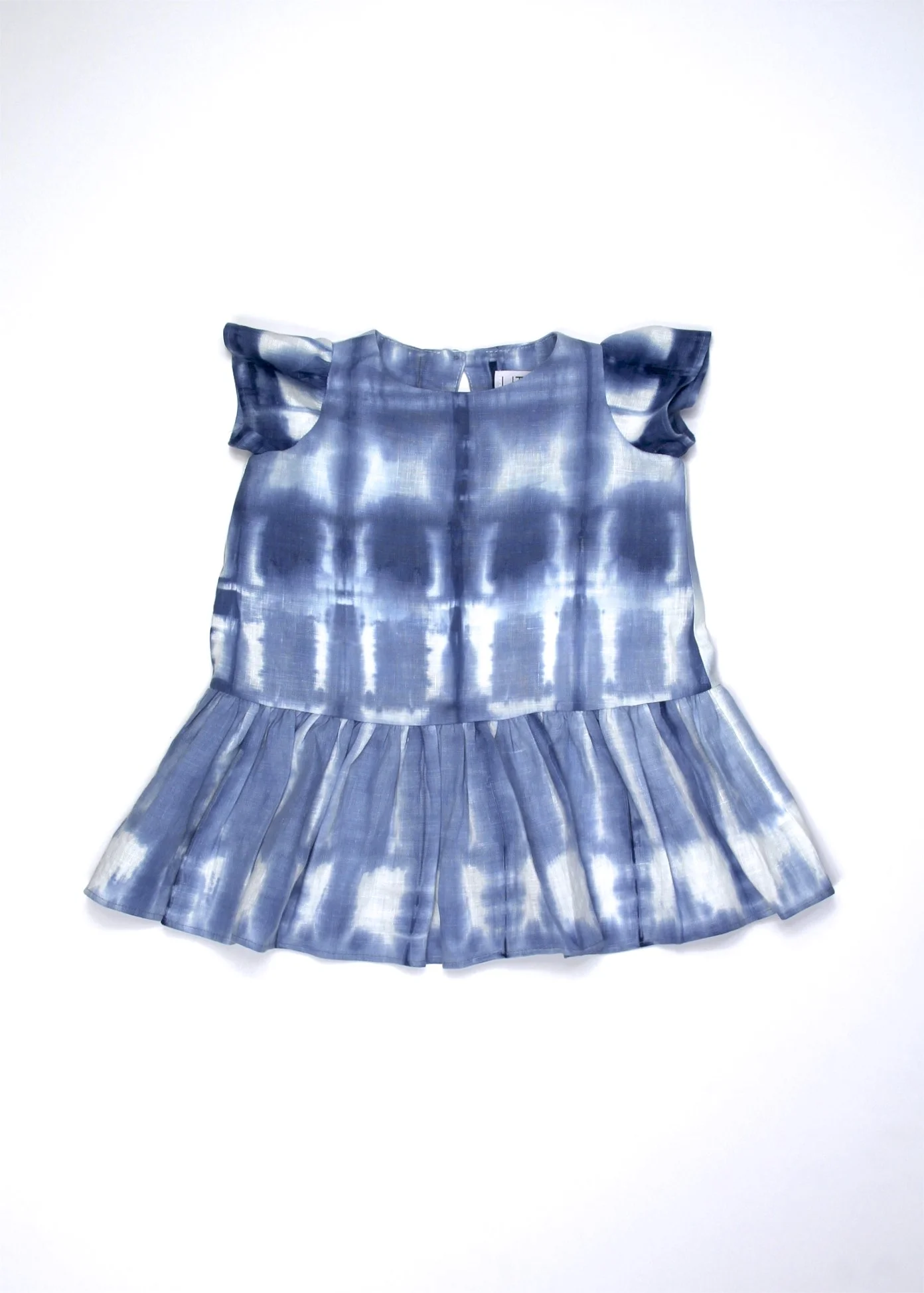 Size 12m - Hand Dyed Shibori 100% Linen Dress -  #76