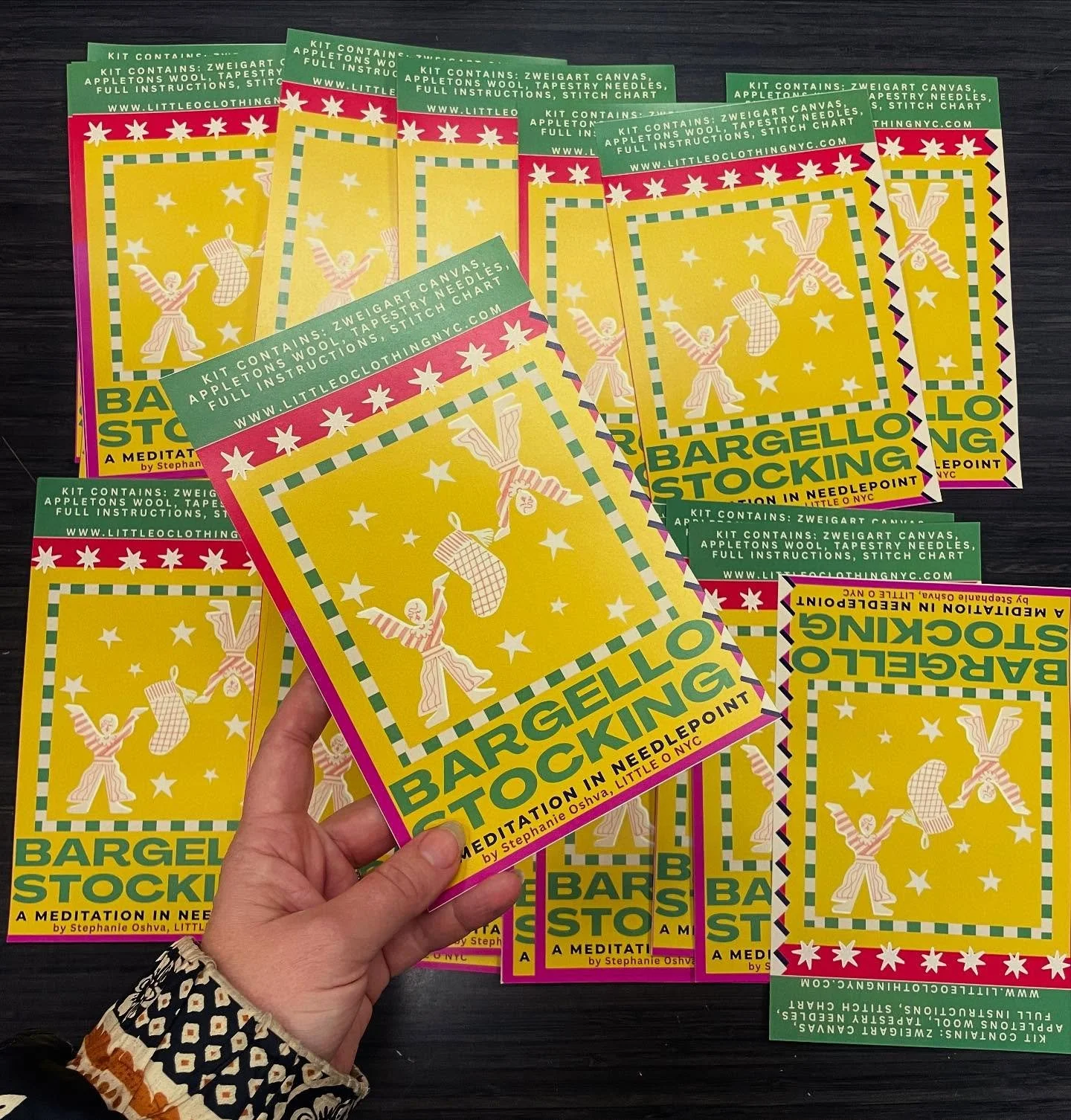 Did you buy yourself a gift yet? 😏
It&rsquo;s around this time of year when I&rsquo;m feeling frazzled and overwhelmed that I begin to dream of cold quiet lazy January weekends where I can hibernate and stitch or knit. I have a few of these kits set