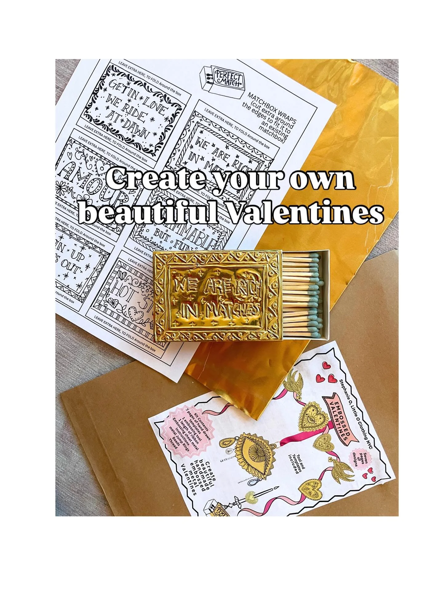 Host your own Valentine (or Galentine&hellip; 😏) craft night! I&rsquo;ve just launched a kit that contains everything you need to make a beautiful Valentine Garland, some matchbox covers, beaded ornaments and even a lover-boy-Lobster. Is it even Val