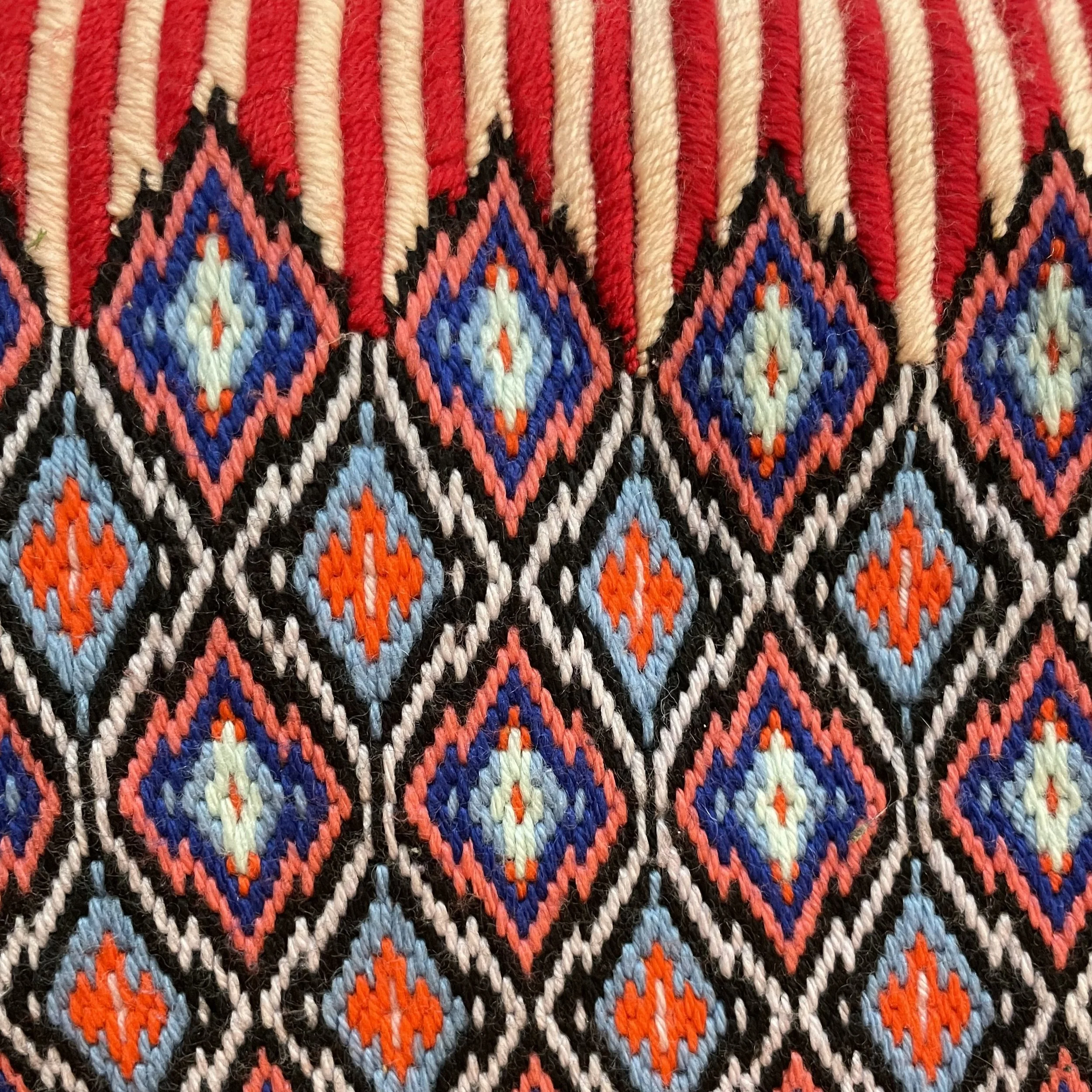 Copyright Stephanie Little O Clothing NYC, Candycane Bargello Stocking Needlepoint Kit, Tapestry Kit, designed by Stephanie Oshva of Little O clothing NYC