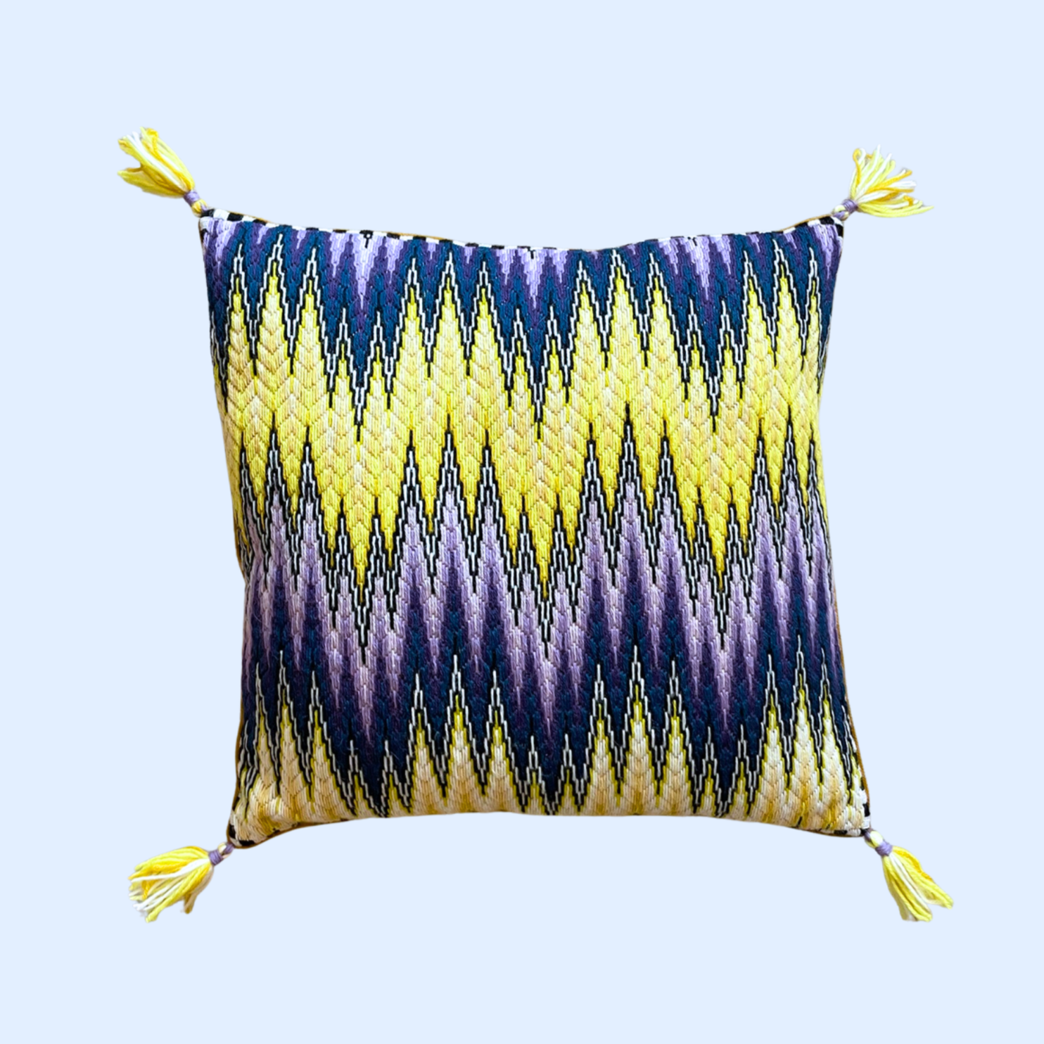 Bargello Flame Chartreuse and Burgundy, Stephanie Oshva for Little O clothing NYC