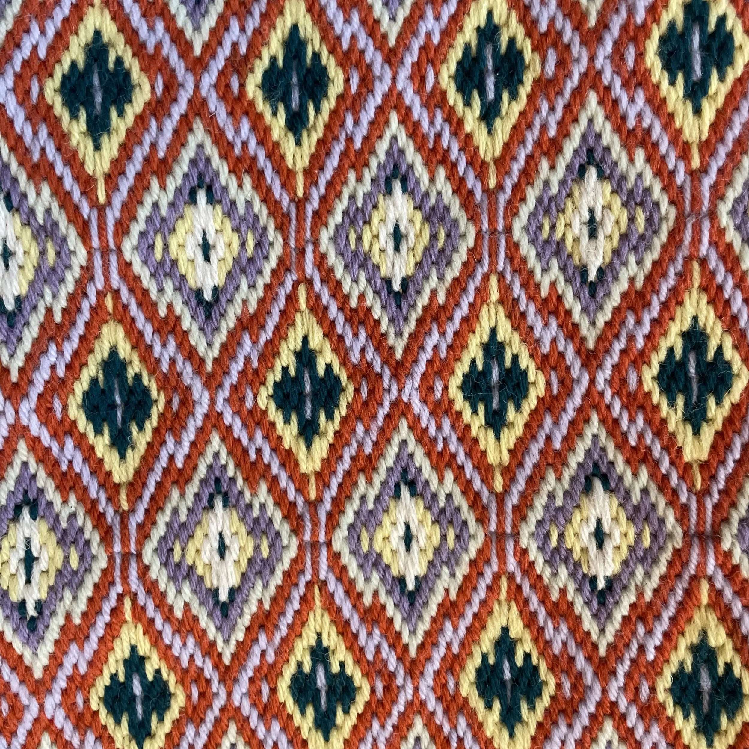 Copyright Stephanie Little O Clothing NYC, Topaz Bargello Stocking Needlepoint Kit, Tapestry Kit, designed by Stephanie Oshva of Little O clothing NYC