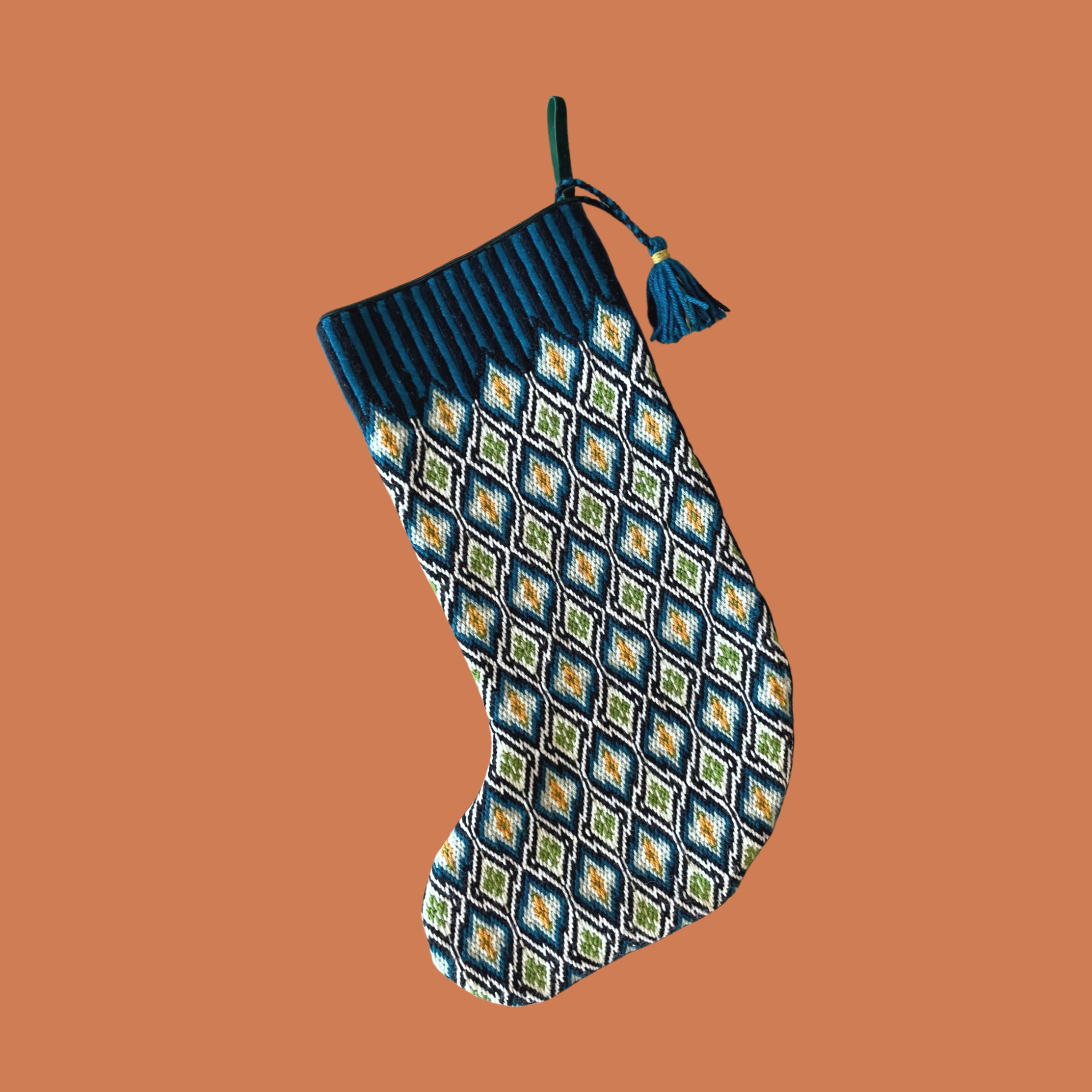 Peacock Bargello Stocking Kit