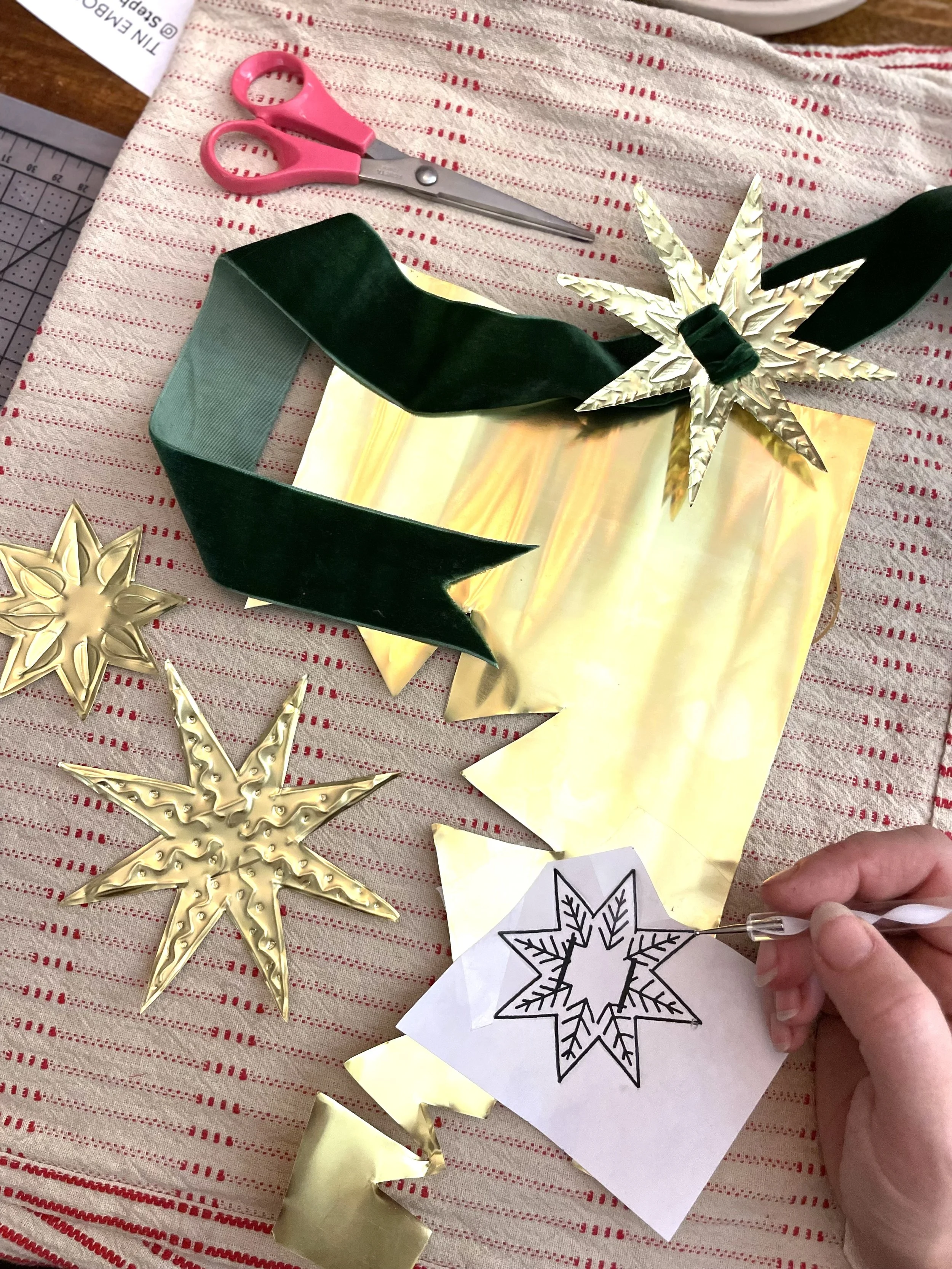 copyright Stephanie Oshva Embossed Tin Kit Little O Clothing NYC