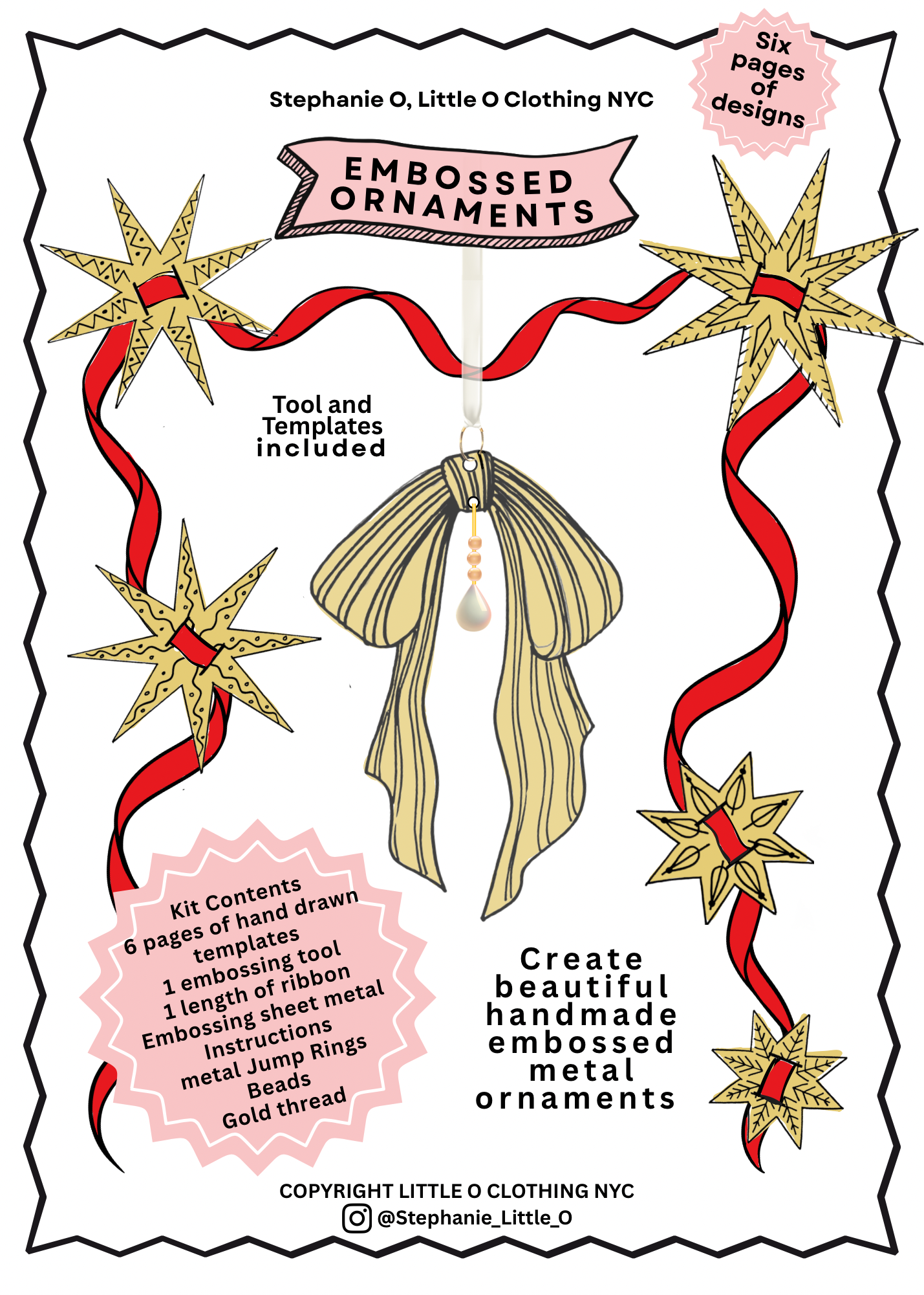 Embossed Tin Ornament Kit (digital file only)