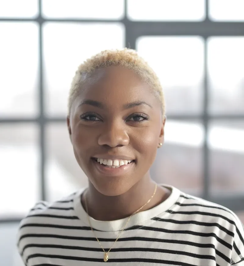 woman relaxed smiling