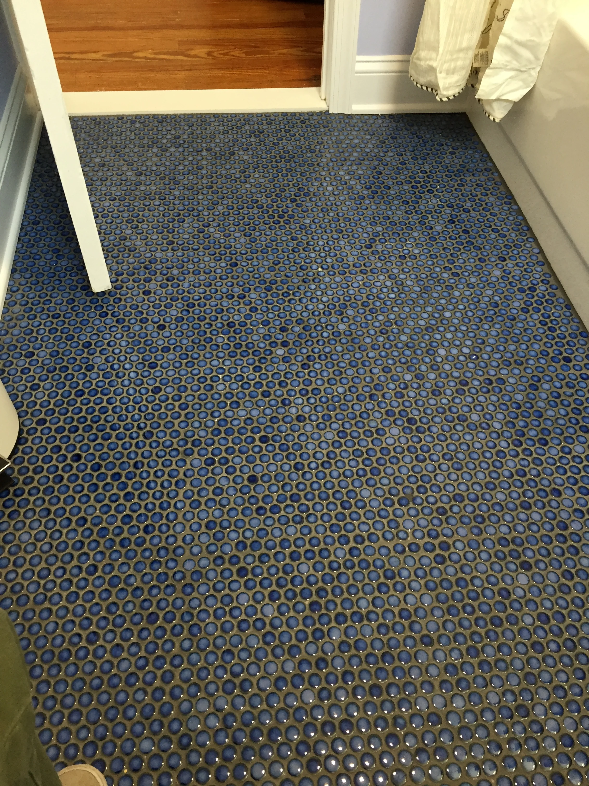  heated tile floor with digital thermostat 
