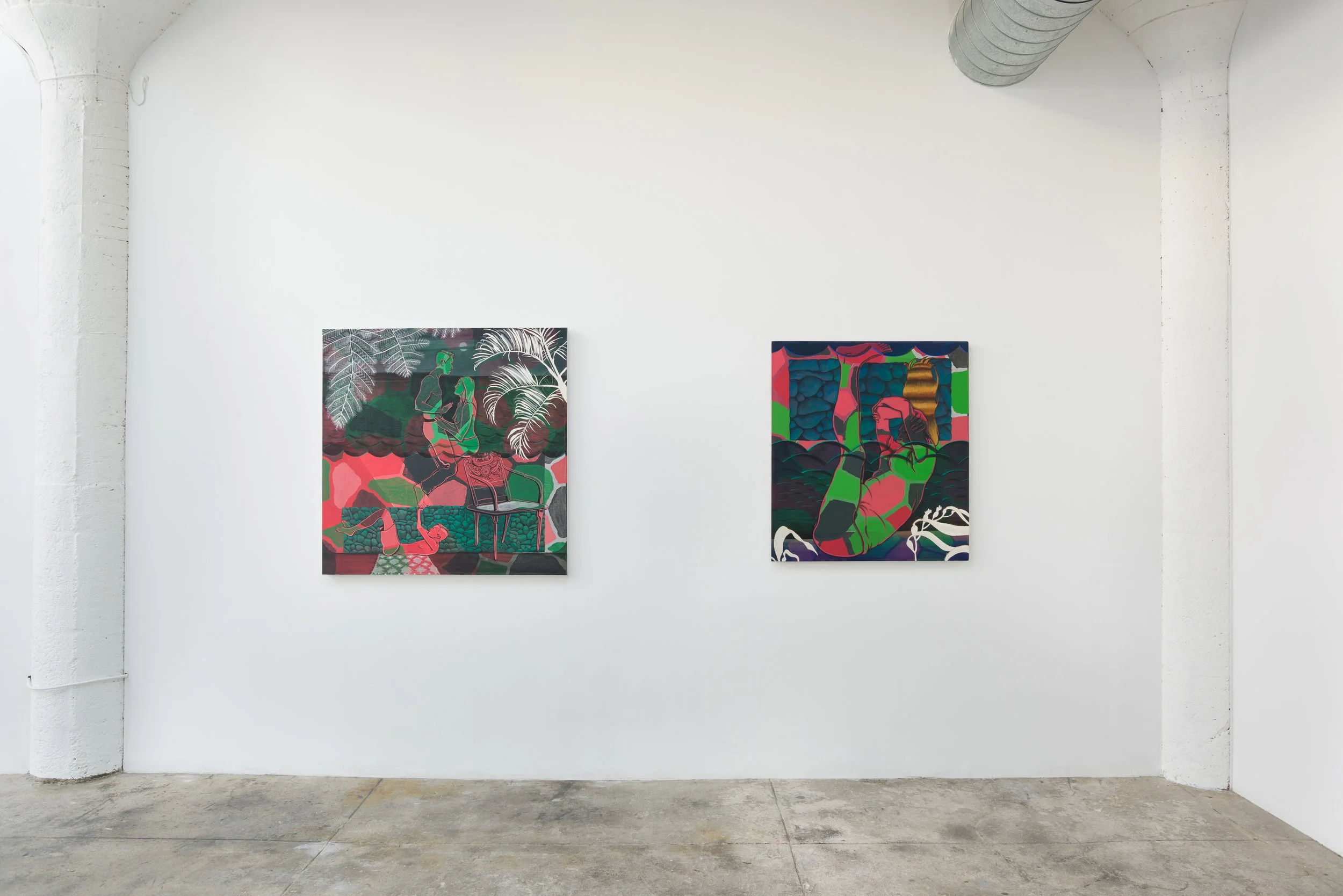 Installation view of Adam de Boer : Night Swimming. December 9 - 12, 2016. Photo by Ruben Diaz Link to Press Release
