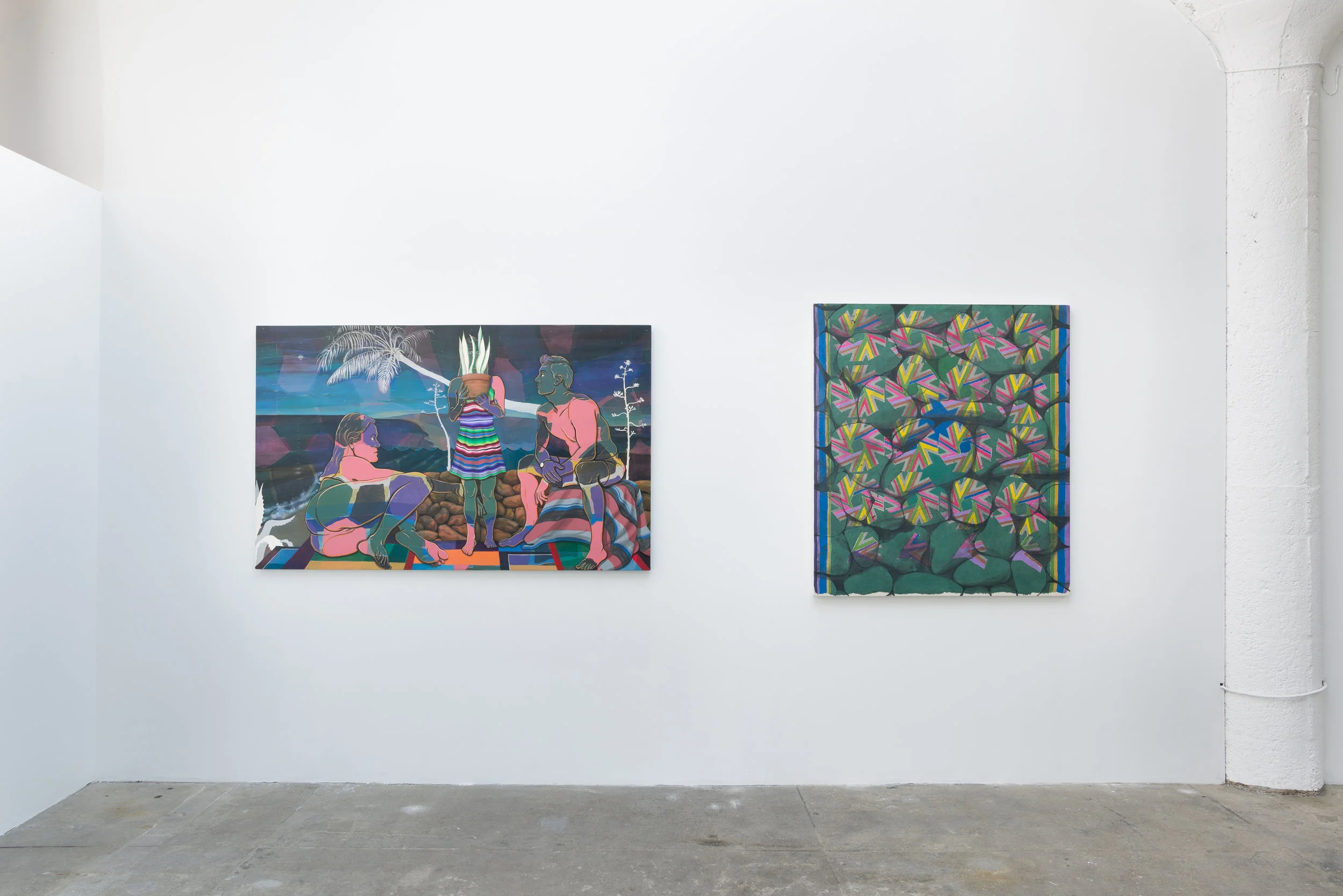Installation view of Adam de Boer : Night Swimming. December 9 - 12, 2016. Photo by Ruben Diaz Link to Press Release