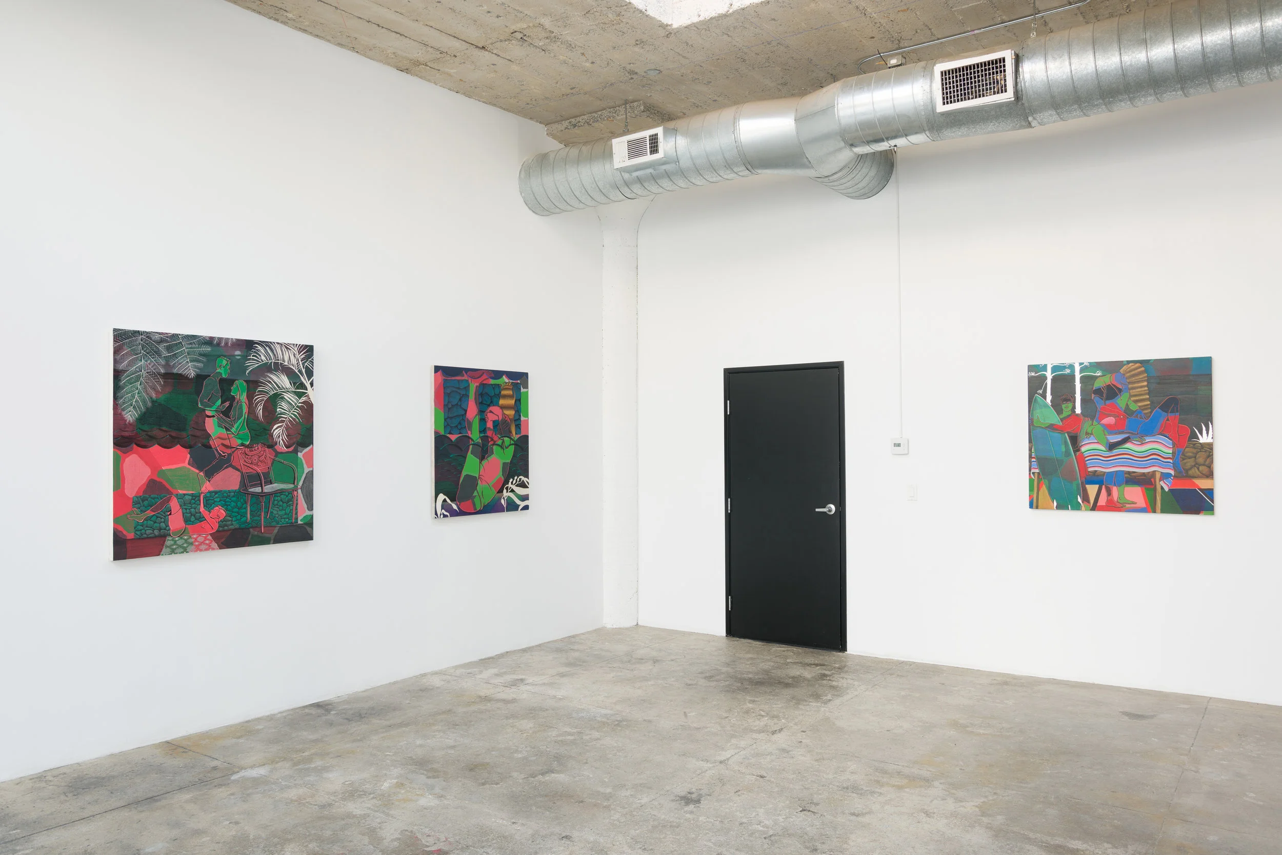 Installation view of Adam de Boer : Night Swimming. December 9 - 12, 2016. Photo by Ruben Diaz Link to Press Release