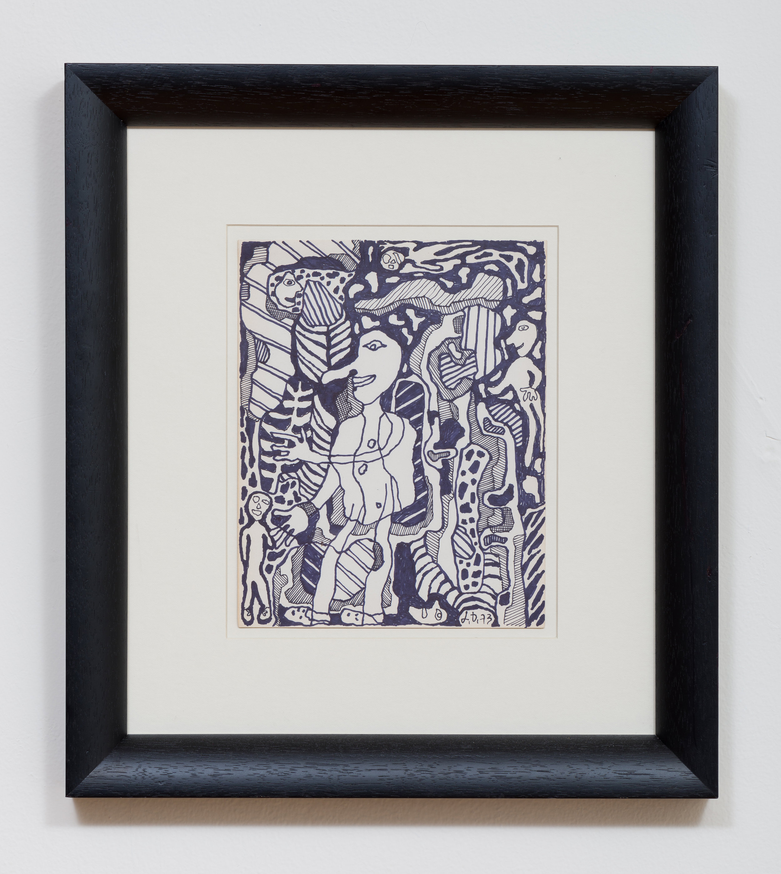   Jean Dubuffet    Untitled   1973 Ink on paper 9.75 x 7.75 inches paper, 18.25 x 16.25 inches framed 