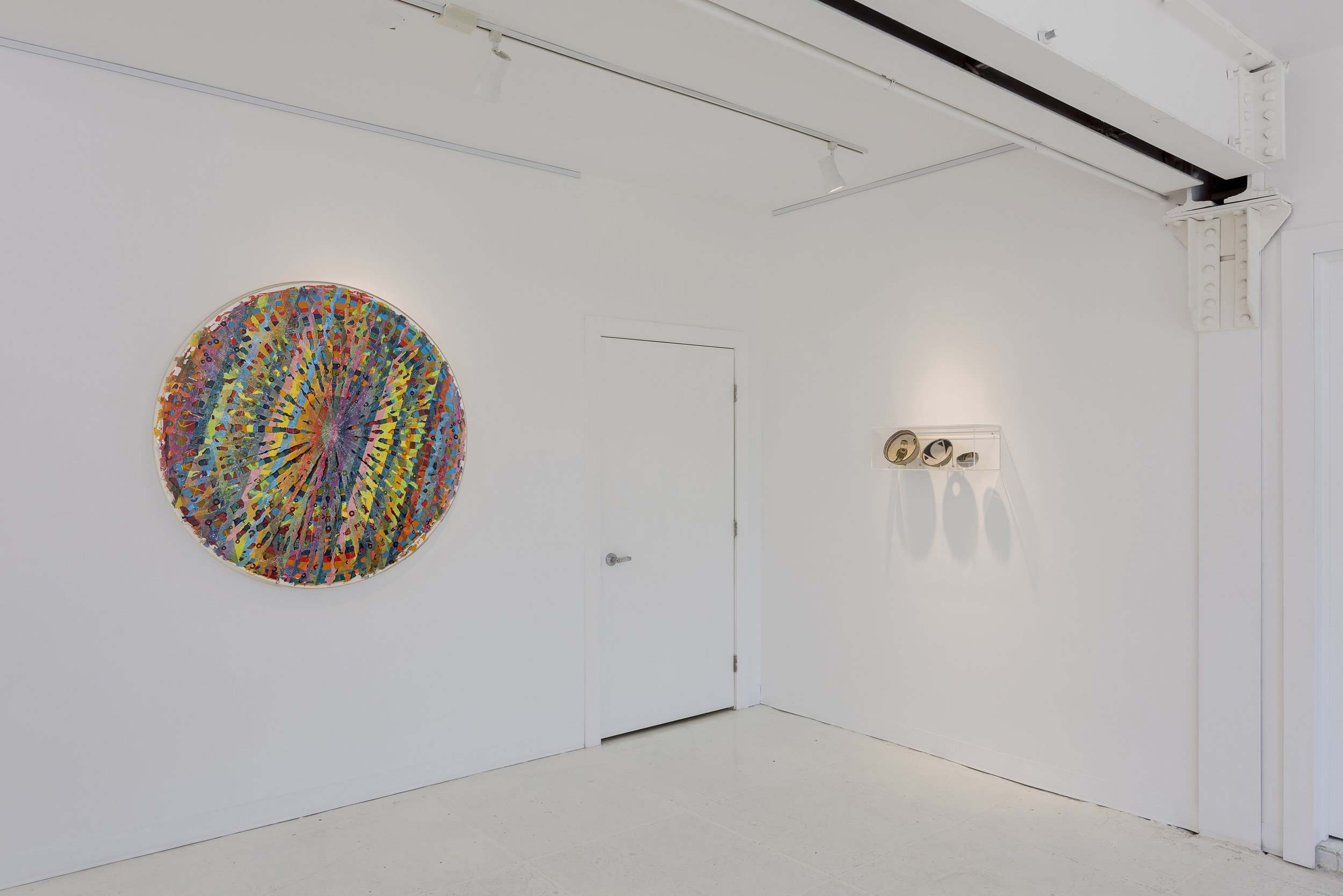  Installation view of  Rupture of Plane: Alan Shields + Mimbres Painted Pottery   September 9 - October 7, 2018  Photo by Ruben Diaz   Link to Exhibition Text  