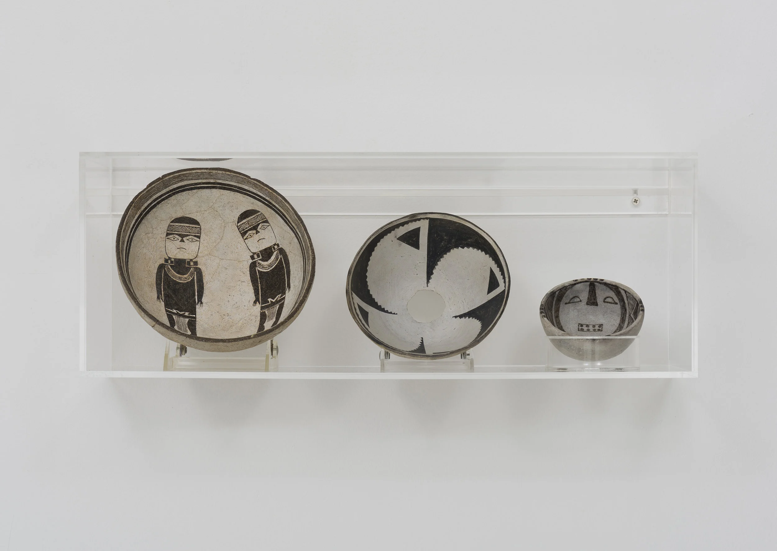 Installation view of Rupture of Plane: Alan Shields + Mimbres Painted Pottery September 9 - October 7, 2018 Photo by Ruben Diaz Link to Exhibition Text