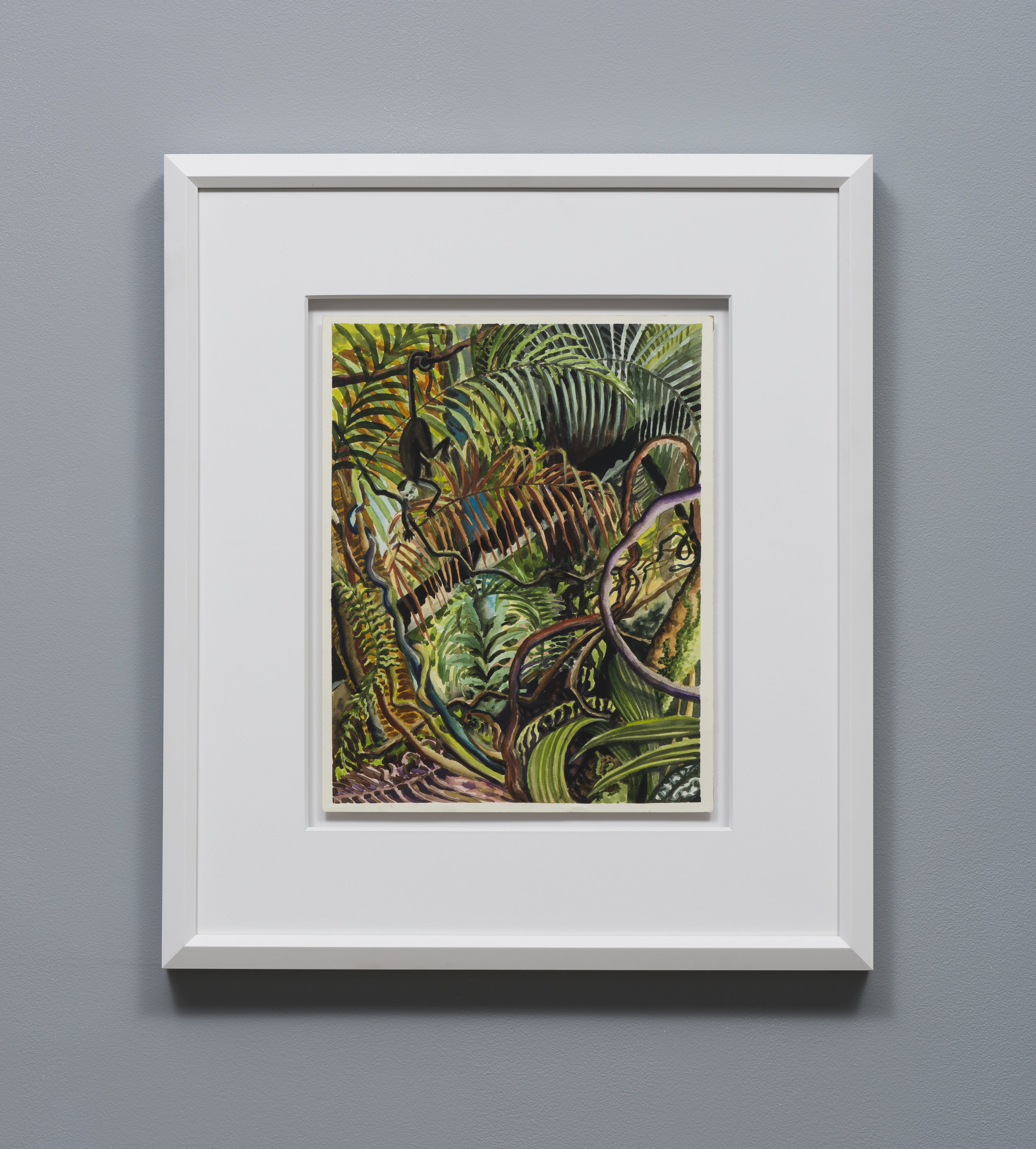   Suzan Pitt  Dense Jungle     1989 Watercolor on paper 14.75 x 11.5 inches, 24.5 x 21 inches framed 
