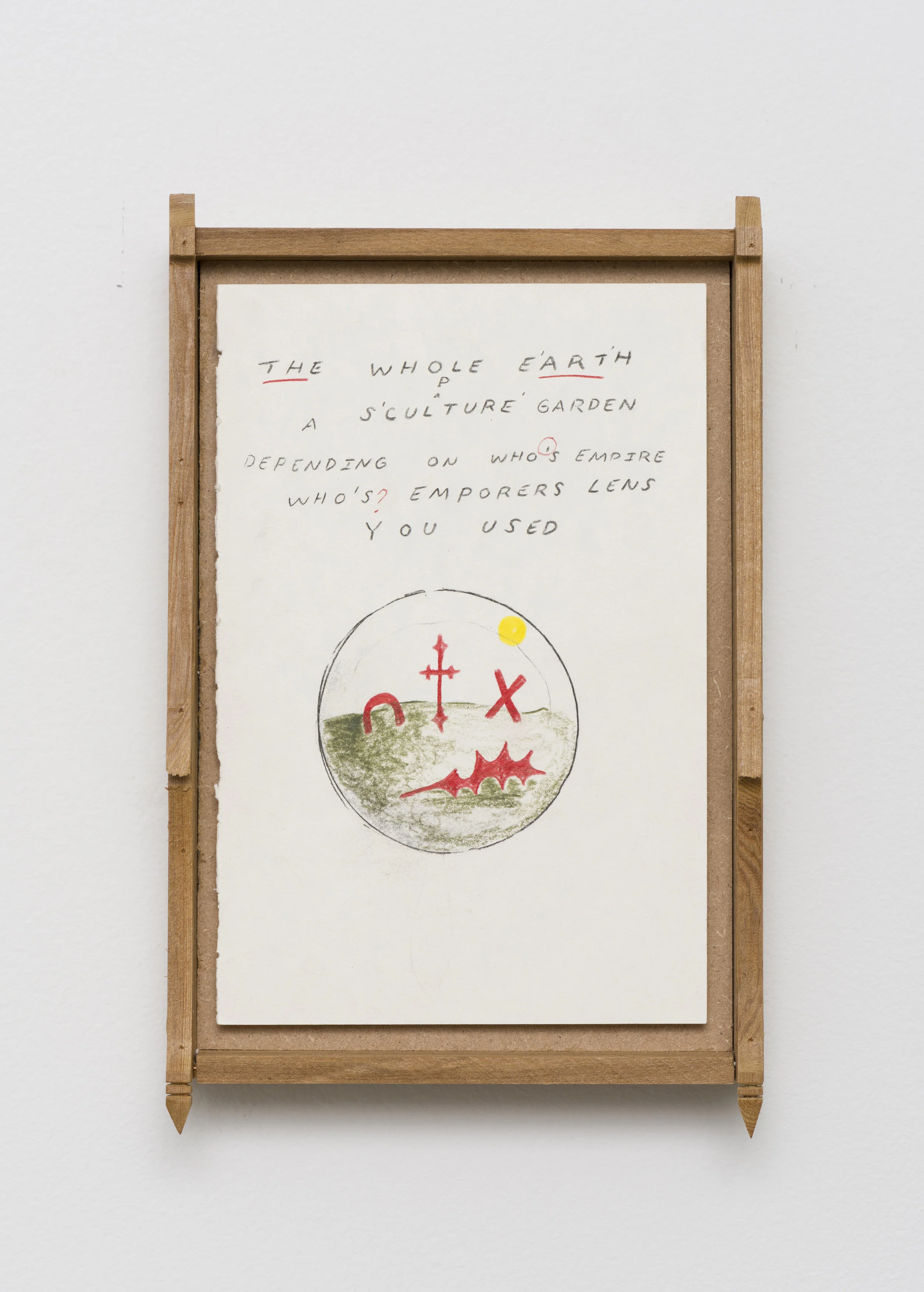 Harry Gould Harvey IV Already 2019 Years 2019 Pencil on paper, ancient sinker Cyprus frame 11 x 6.75 in