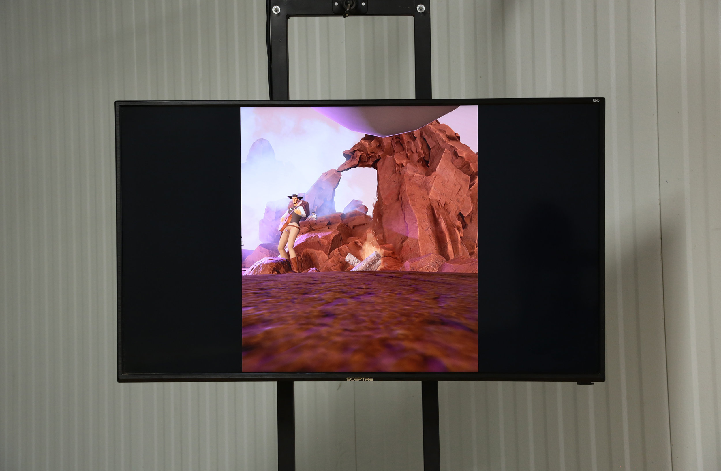  Installation view of Filip Kostic  Landgrab the Musical in Virtual Reality   SPRING/BREAK Art Show LA February 15-17, 2019   Link to press release  