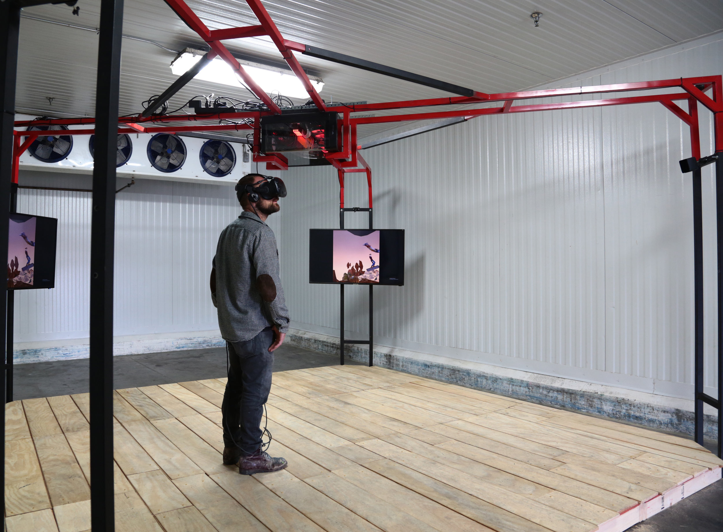  Installation view of Filip Kostic  Landgrab the Musical in Virtual Reality   SPRING/BREAK Art Show LA February 15-17, 2019   Link to press release  