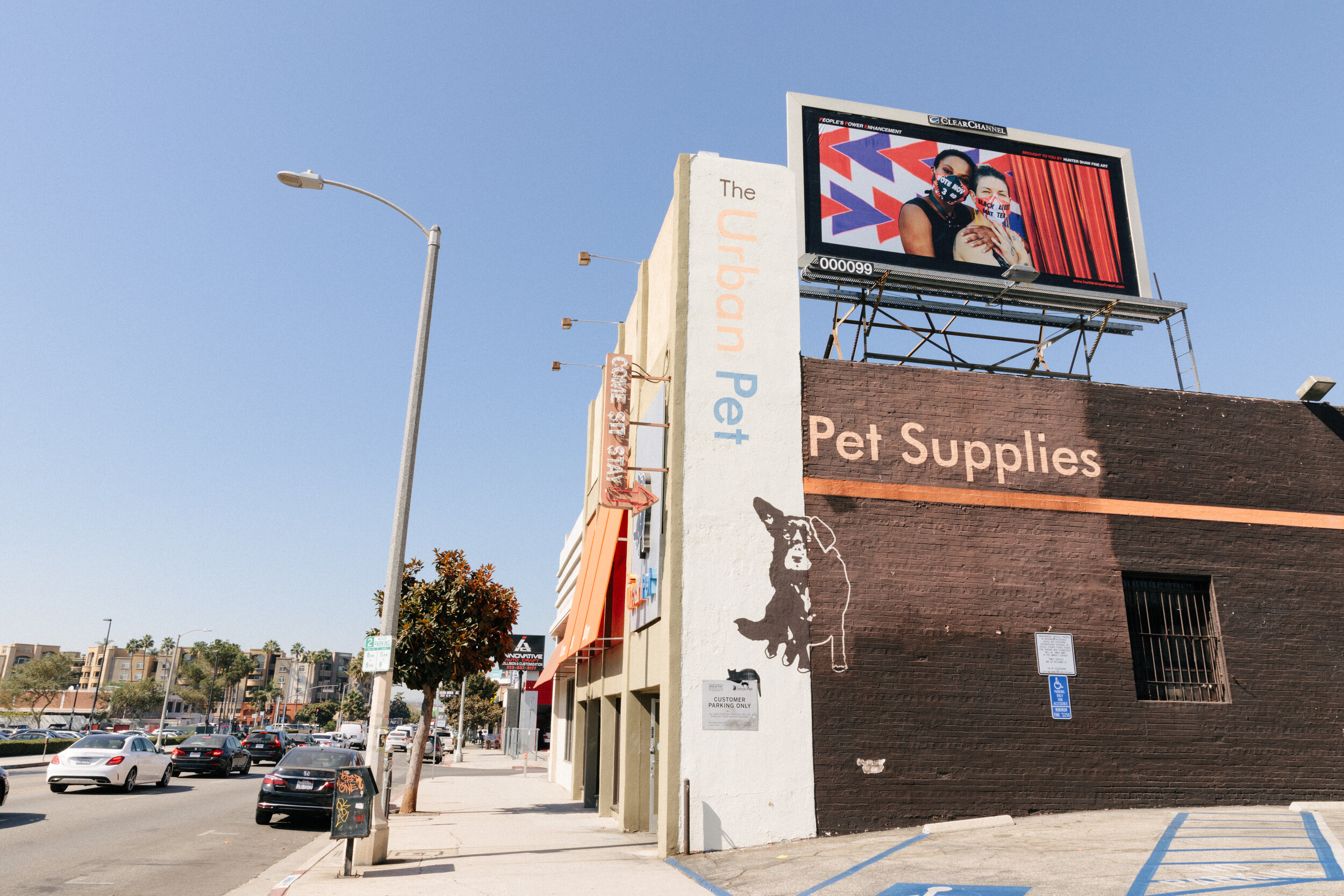   Molly Surazhsky   PPE • People’s Power Enhancement (Billboard 2)  2020 Models featured: Courtney Coles and Tiana Brinton   Link to press release   Photo by Courtney Coles 