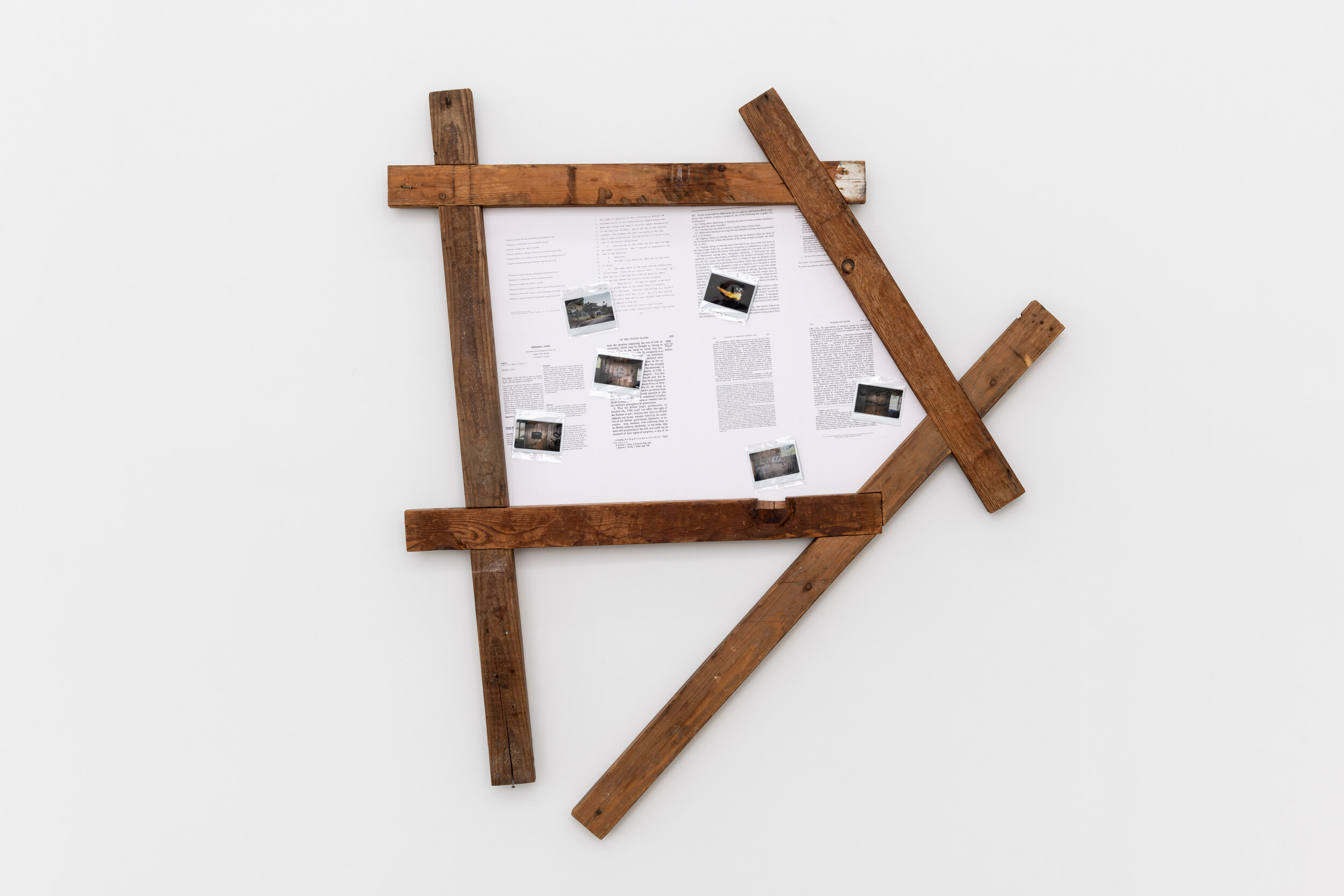   Tarik Garrett &amp; Kevin O’Neill   1  2021 Polaroids, inkjet prints on paper, wood 64 x 58 x 2.5 inches   Photo by Ruben Diaz 