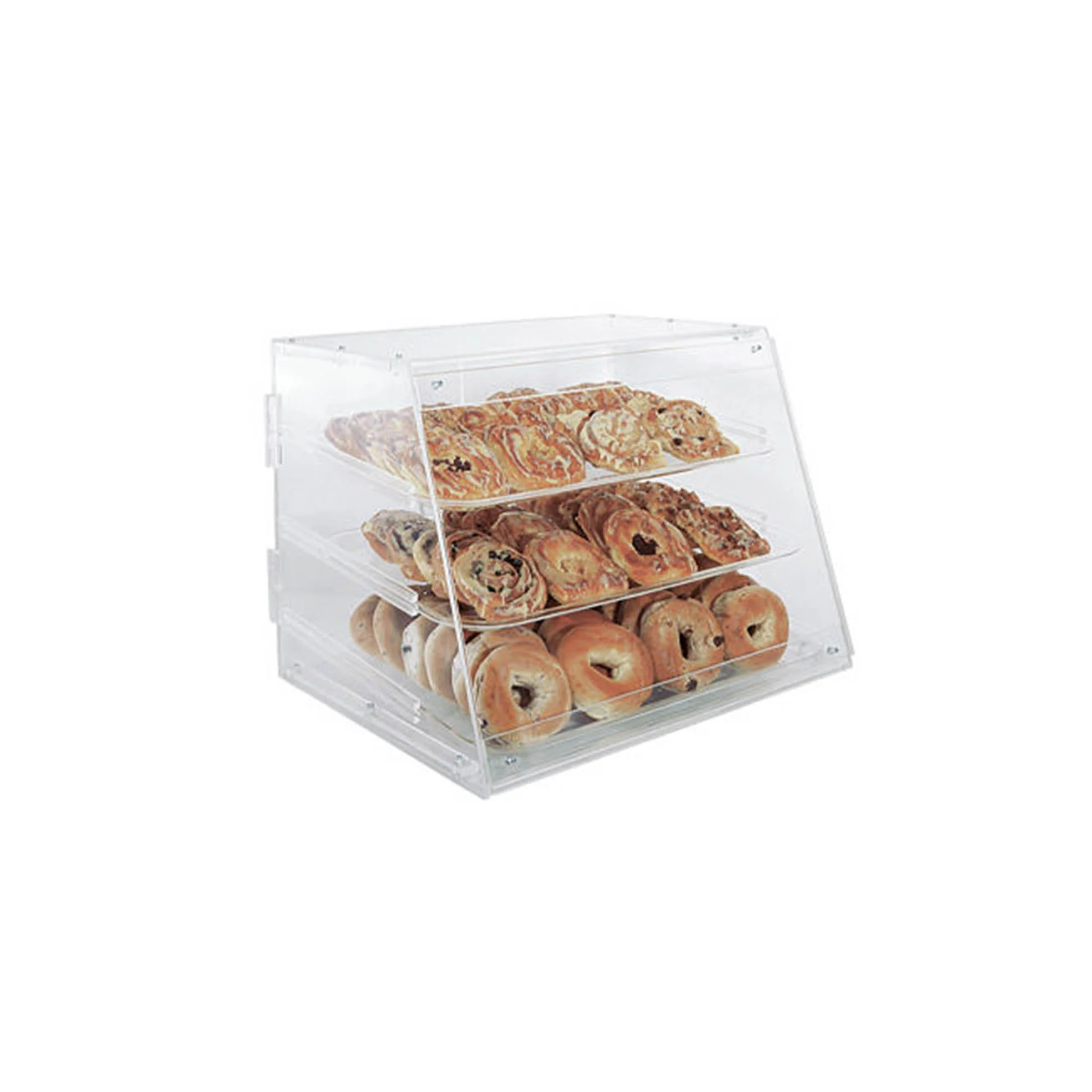 Winco ADC-3 3 Tray Acrylic Bakery Display Case With Rear Doors.jpg