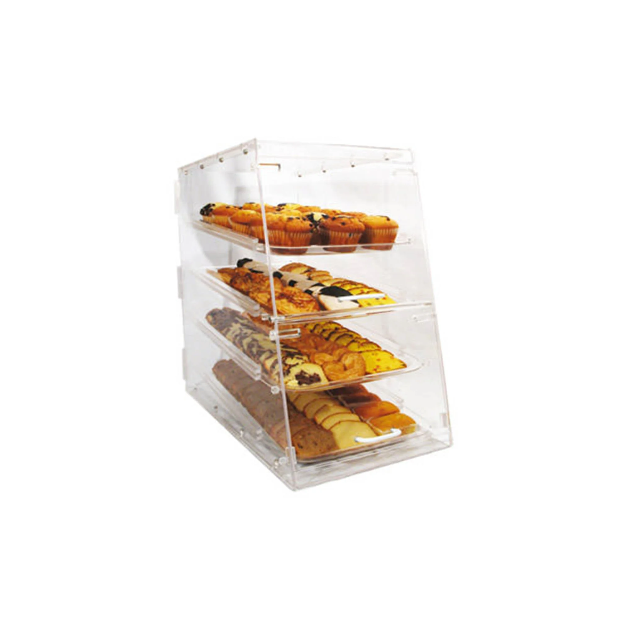 Winco ADC-4 4 Tray Acrylic Bakery Display Case With Rear & Front Doors.jpg