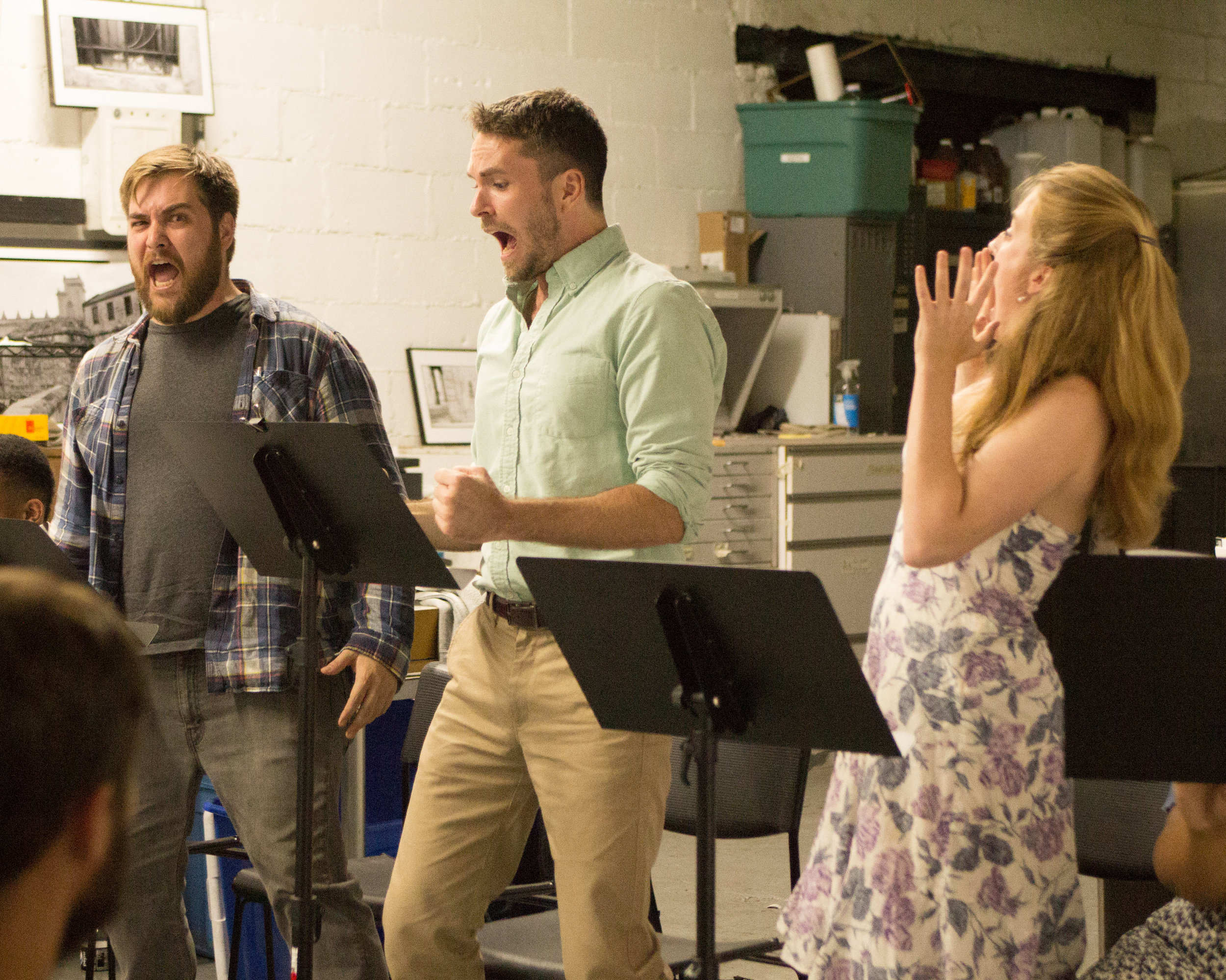  Nate Miller,&nbsp;Matthew Russell, and Lucy Van Atta.&nbsp;Photo by Ben Gougeon. 